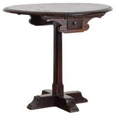 Antique Italian Late Baroque Period Walnut 2-Drawer Table, Late 17th/Early 18th Century