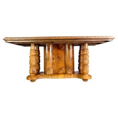 Antique Italian late baroque rococo dining table Mobili Cantù walnut 1920