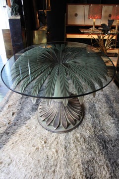 Italian Late Marguerite Oval Dining Table by Chelini Florence in Walnut