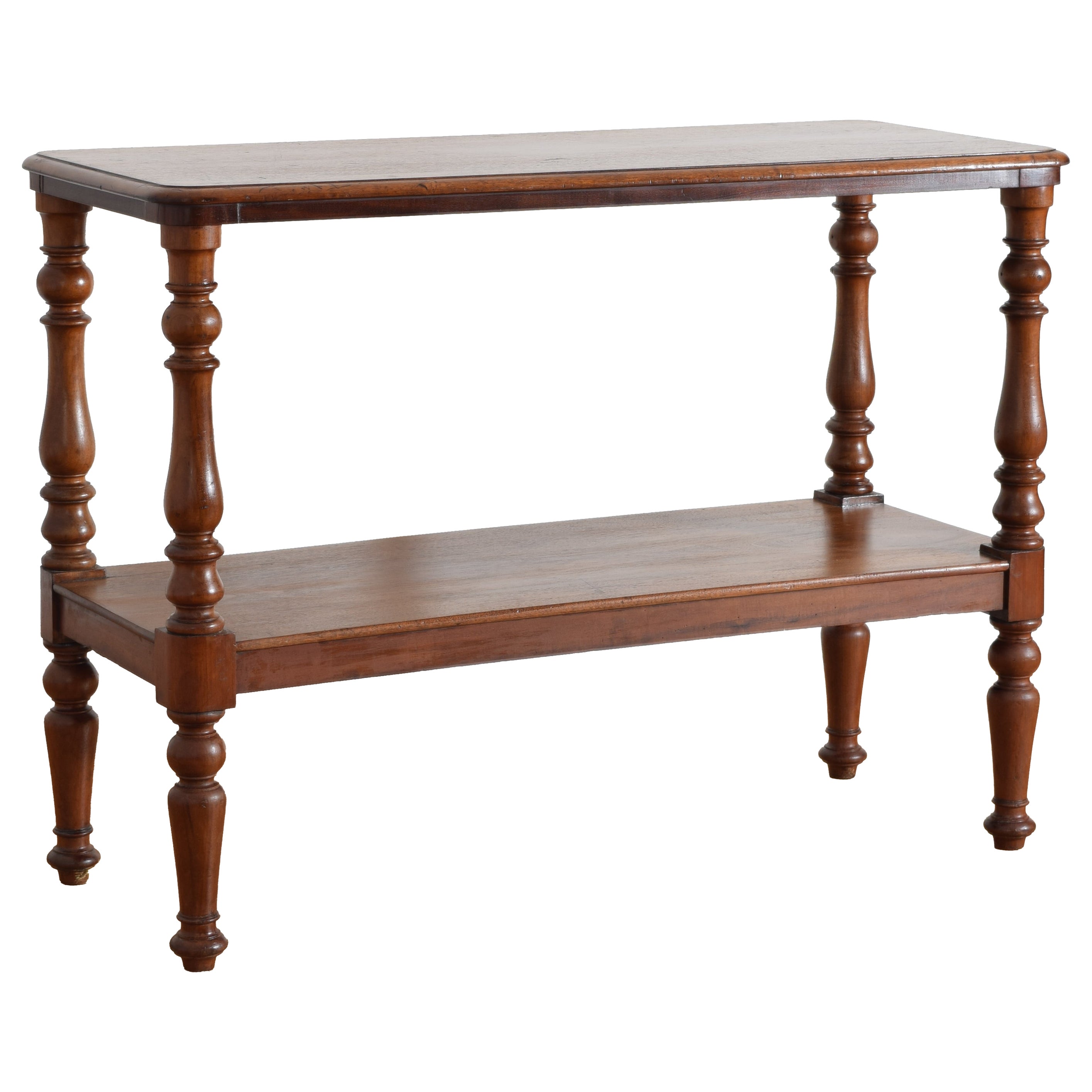 Italian Late Neoclassic Cherrywood 2-Tier Etagere or Wall Console, ca. 1840 For Sale