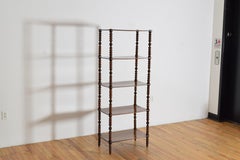 Italian Late Neoclassic Finely Turned Walnut 5-Tier Etagere, ca. 1840