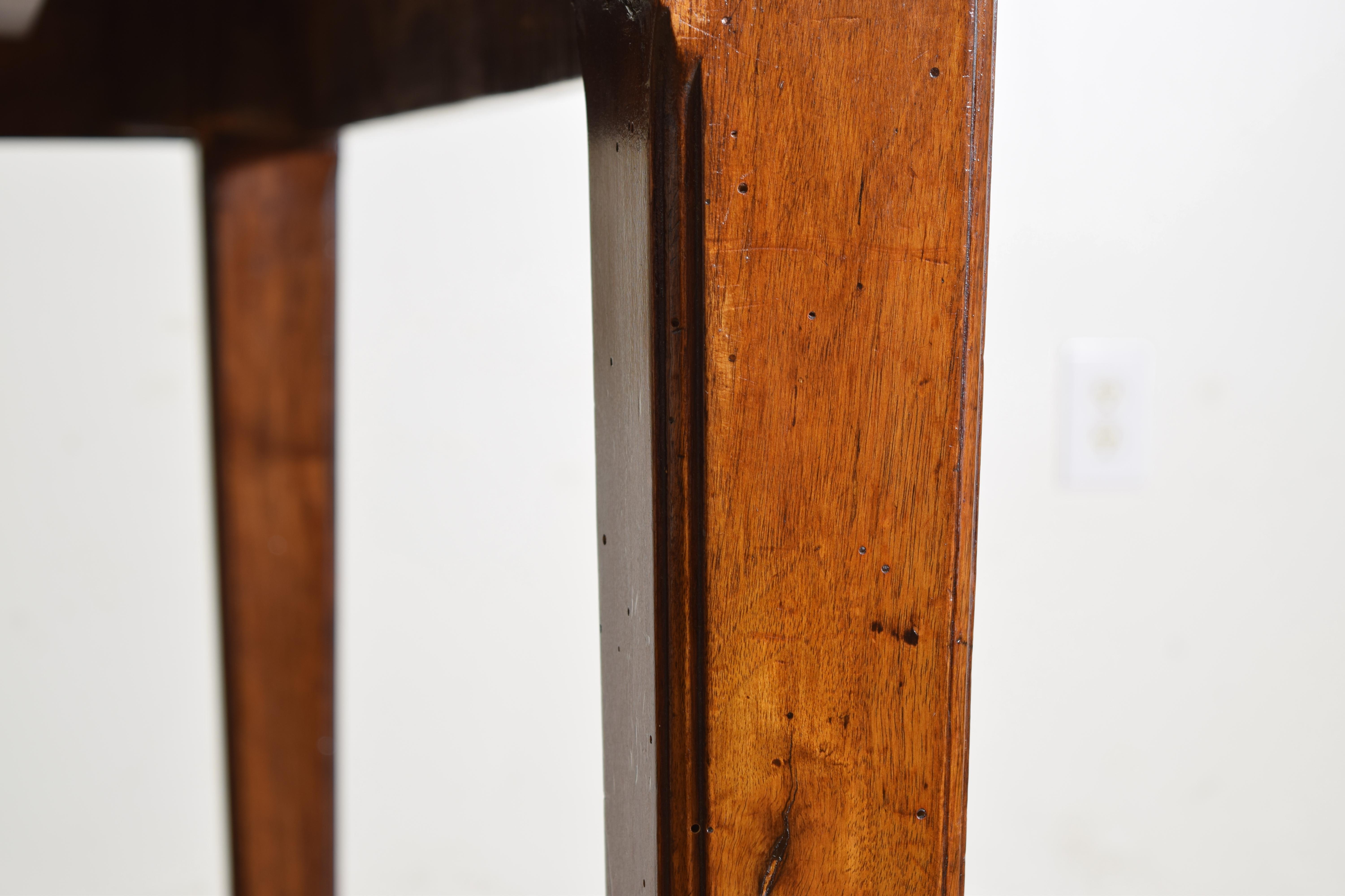 Italian Late Neoclassic Solid Walnut Metamorphic Kitchen Dining Table, ca. 1840 For Sale 5