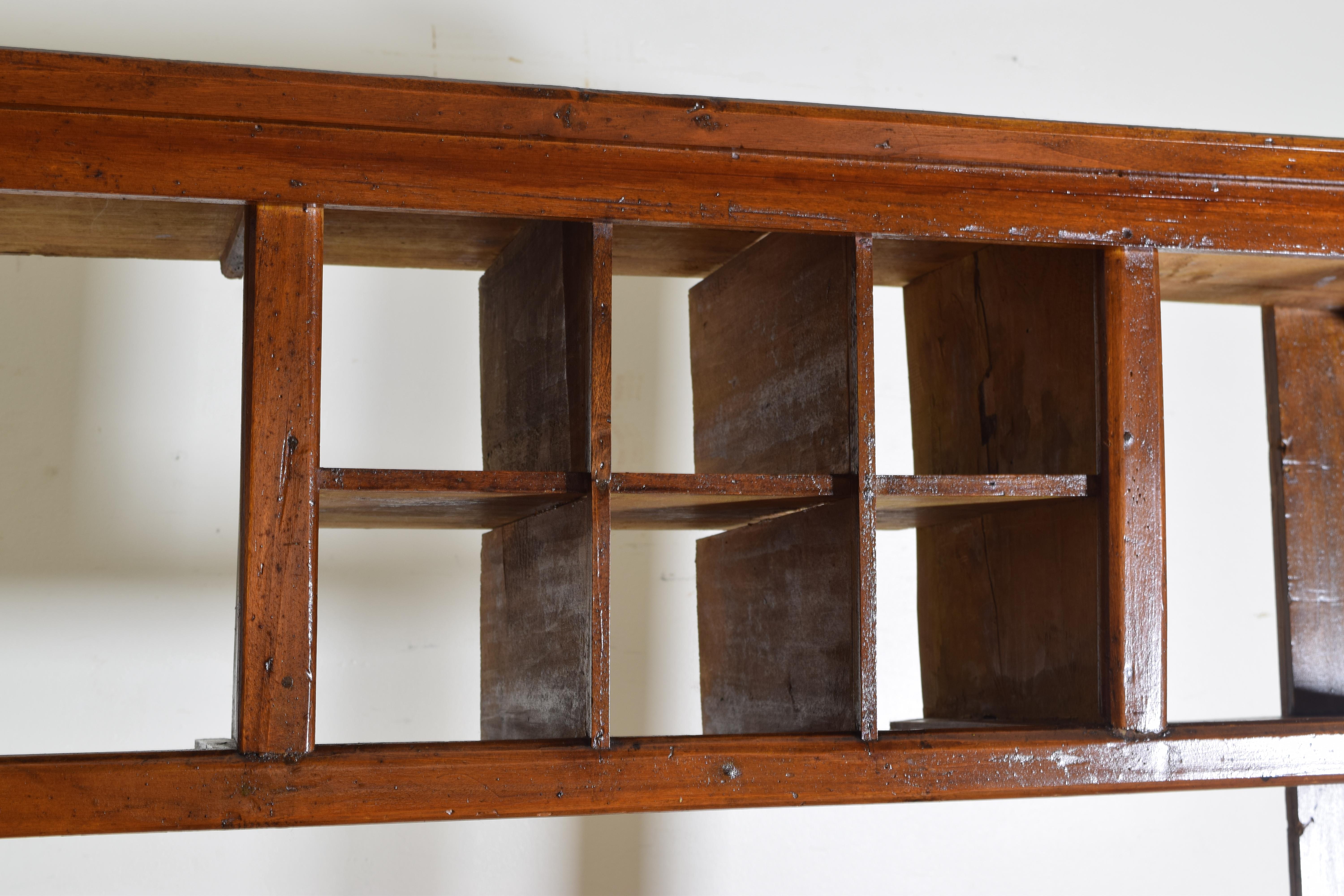 Italian Late Neoclassic Walnut Étagère with Two Side Drawers, Mid-19th Century 2