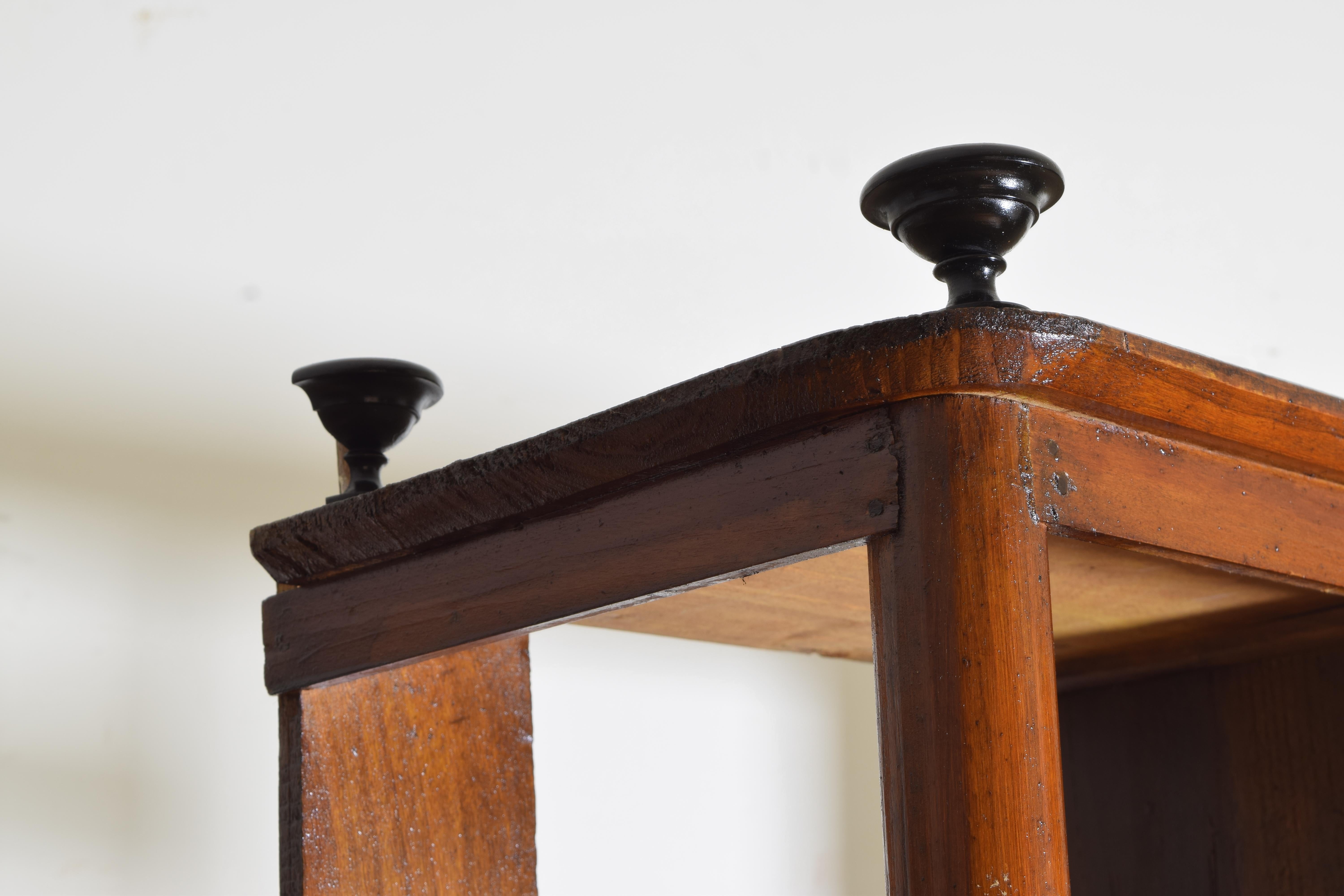 Italian Late Neoclassic Walnut Étagère with Two Side Drawers, Mid-19th Century 3