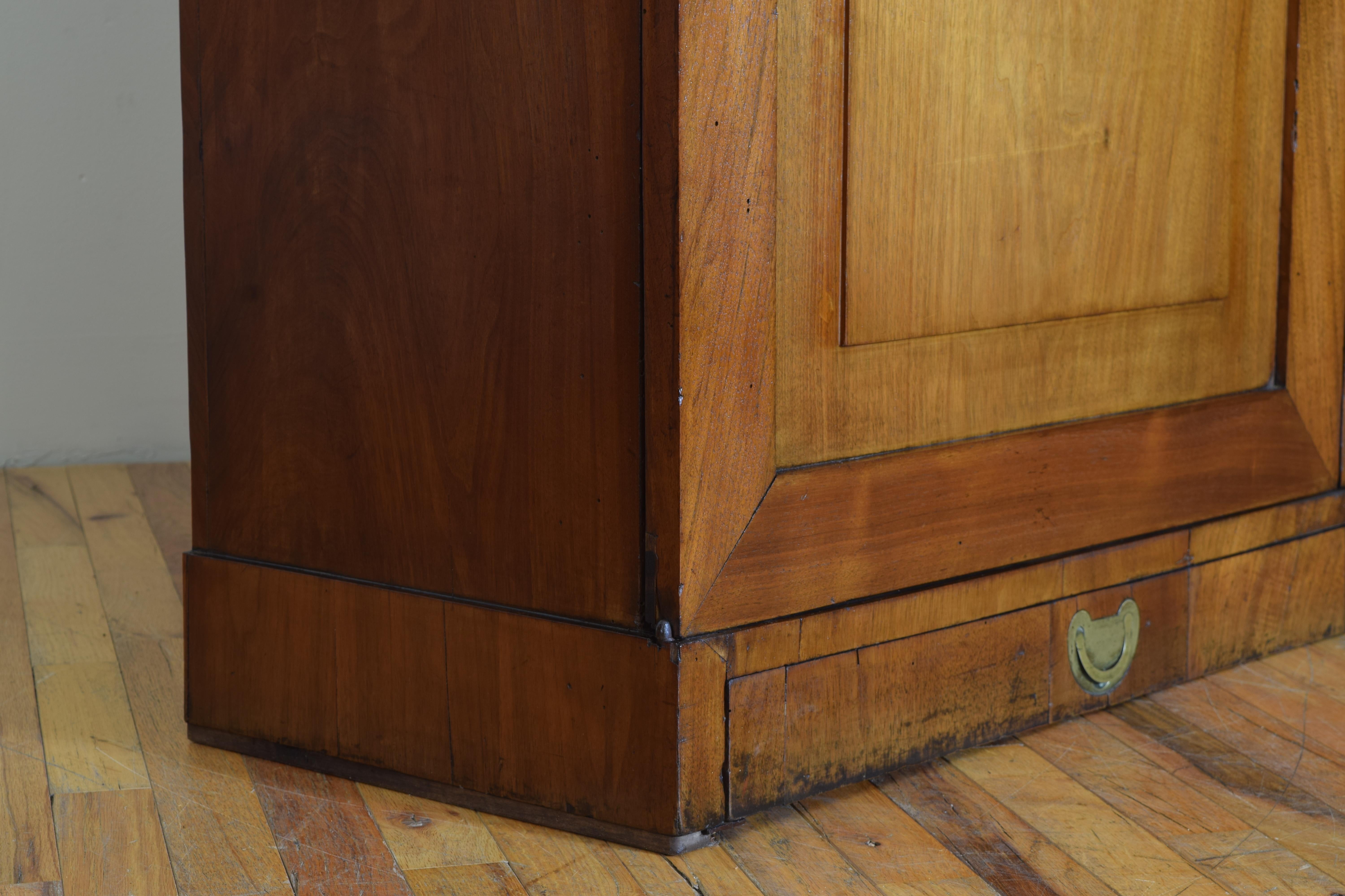 Italian Late Neoclassic Walnut & Marble 2-Piece Altar Cabinet, Mid 19th Century For Sale 9