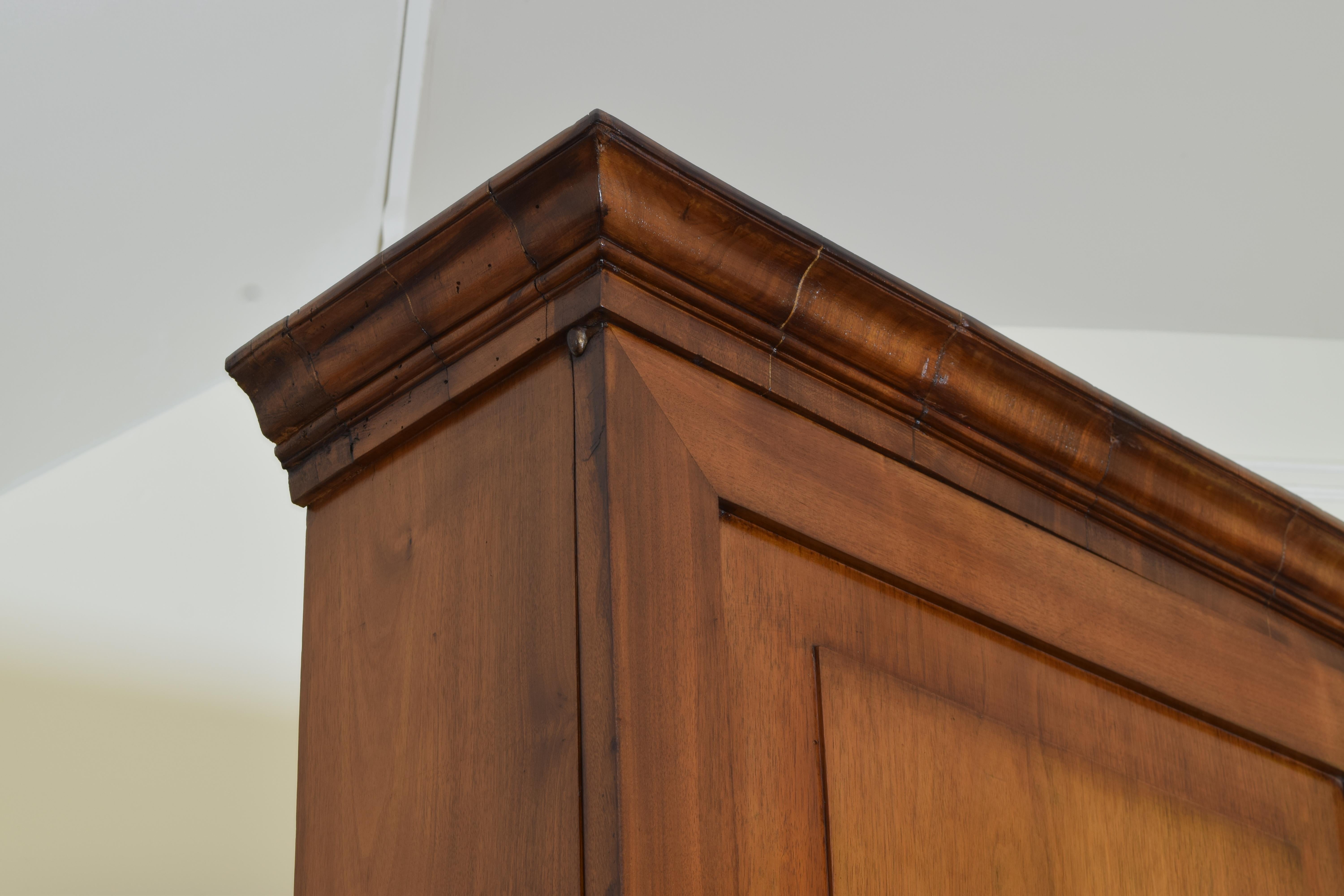 Italian Late Neoclassic Walnut & Marble 2-Piece Altar Cabinet, Mid 19th Century For Sale 3