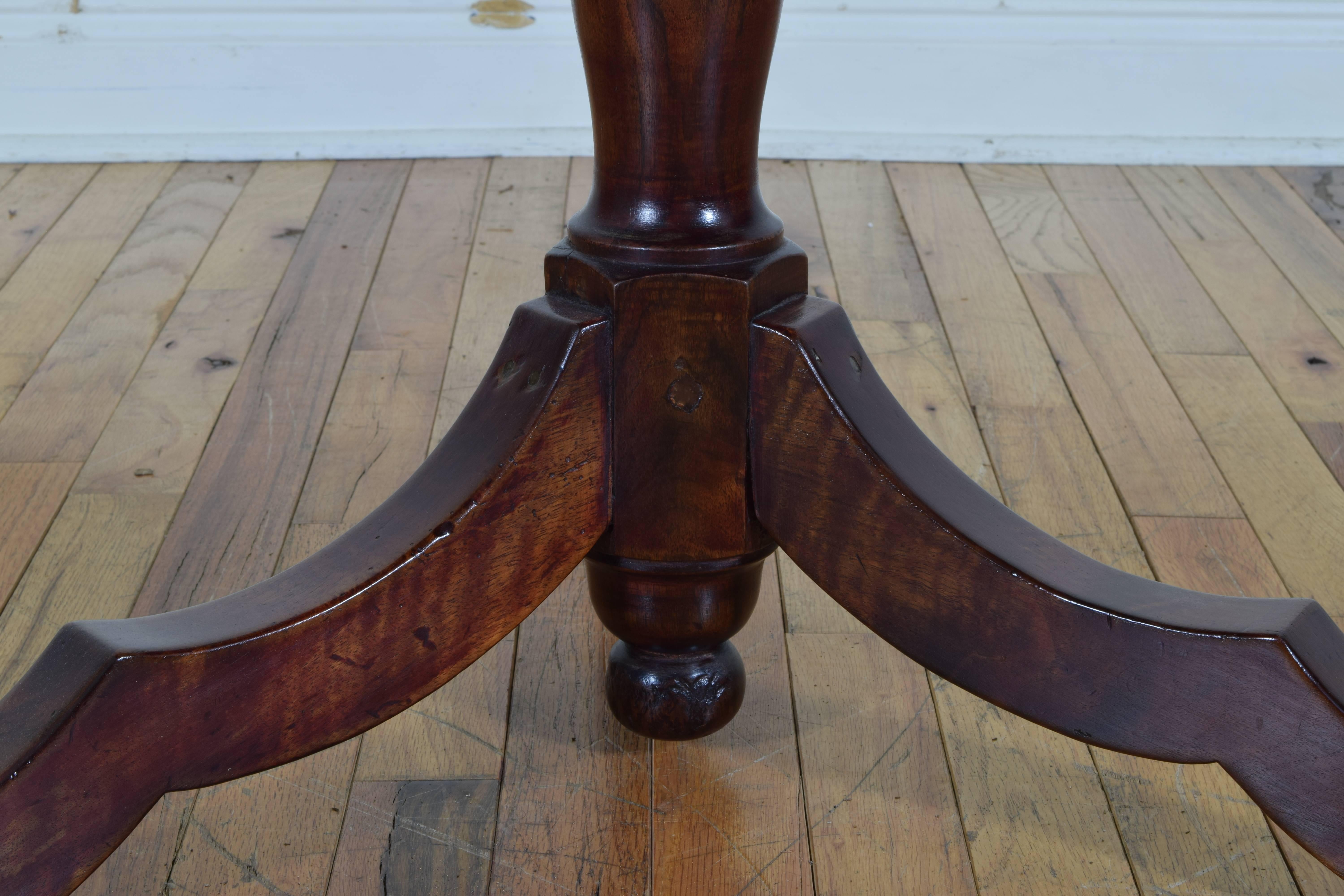 Italian Late Neoclassical Period Mahogany and Marble-Top Center Table circa 1840 3