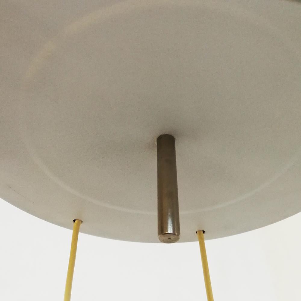 Italian Lathed Metal Brass Finishing Hanging Lamps, 1970s 10
