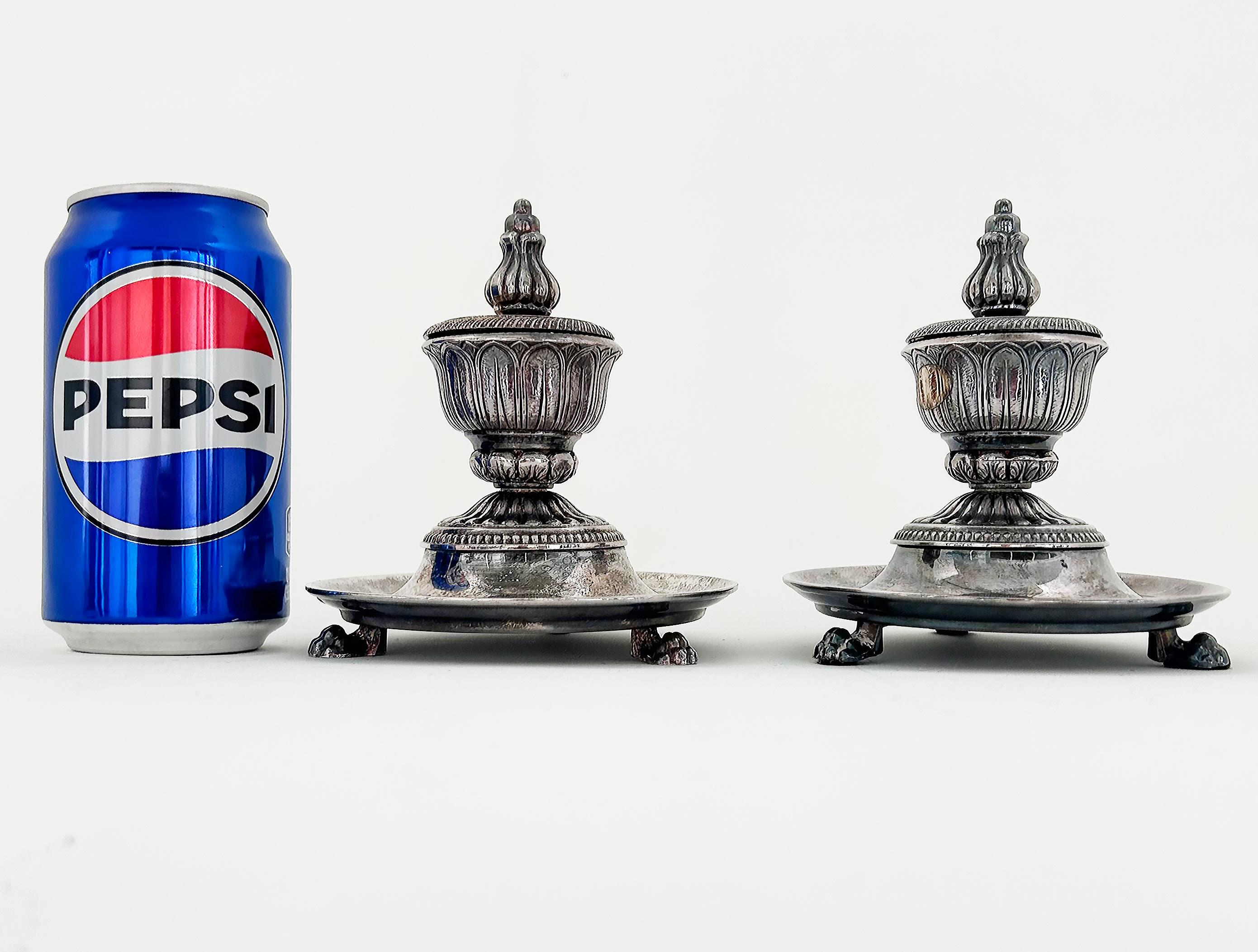 Italian Laudarte Silver Plate Incense Burner Trays Designed by Giovanni Malerba

Offered for sale is a pair of Italian Laudarte SLR silverplate incense burners designed by Giovanni Malerbra. The decorative incense burners each hold 3 incense sticks