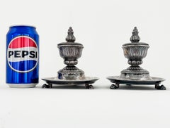 Italian Laudarte Silver Plate Incense Burner Trays Designed by Giovanni Malerba