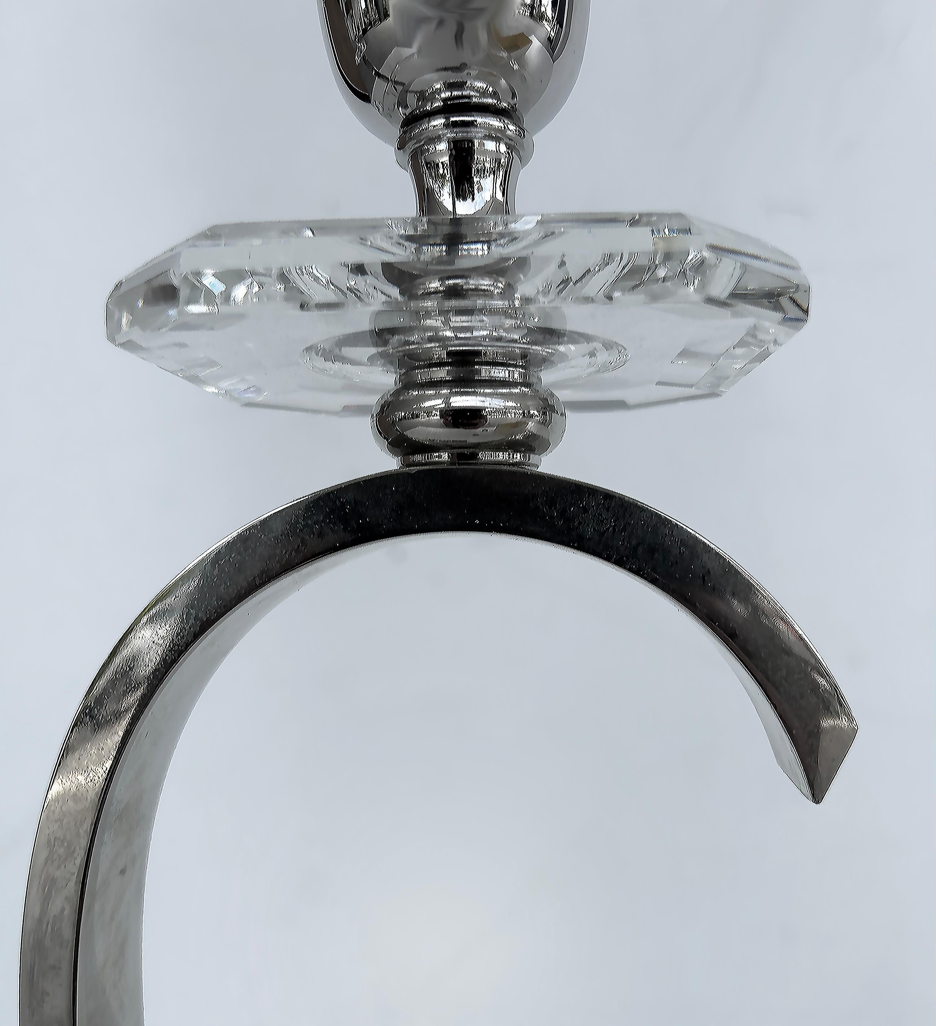 Italienische Laudarte SRL Chrom-Kristall-Tischlampen, unbenutztes Paar, Ausstellungsraum, Paar im Angebot 6
