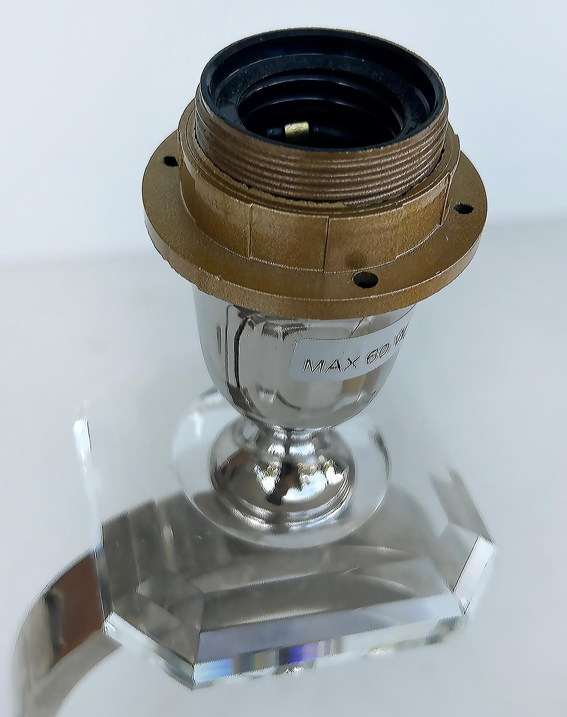 Italienische Laudarte SRL Chrom-Kristall-Tischlampen, unbenutztes Paar, Ausstellungsraum, Paar im Angebot 9