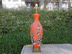 Italian "Lava" Glaze Table Lamp After Marcello Fantoni