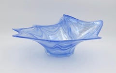Italian Lavorazione Arte Murano Glass Bowl with Iridescence