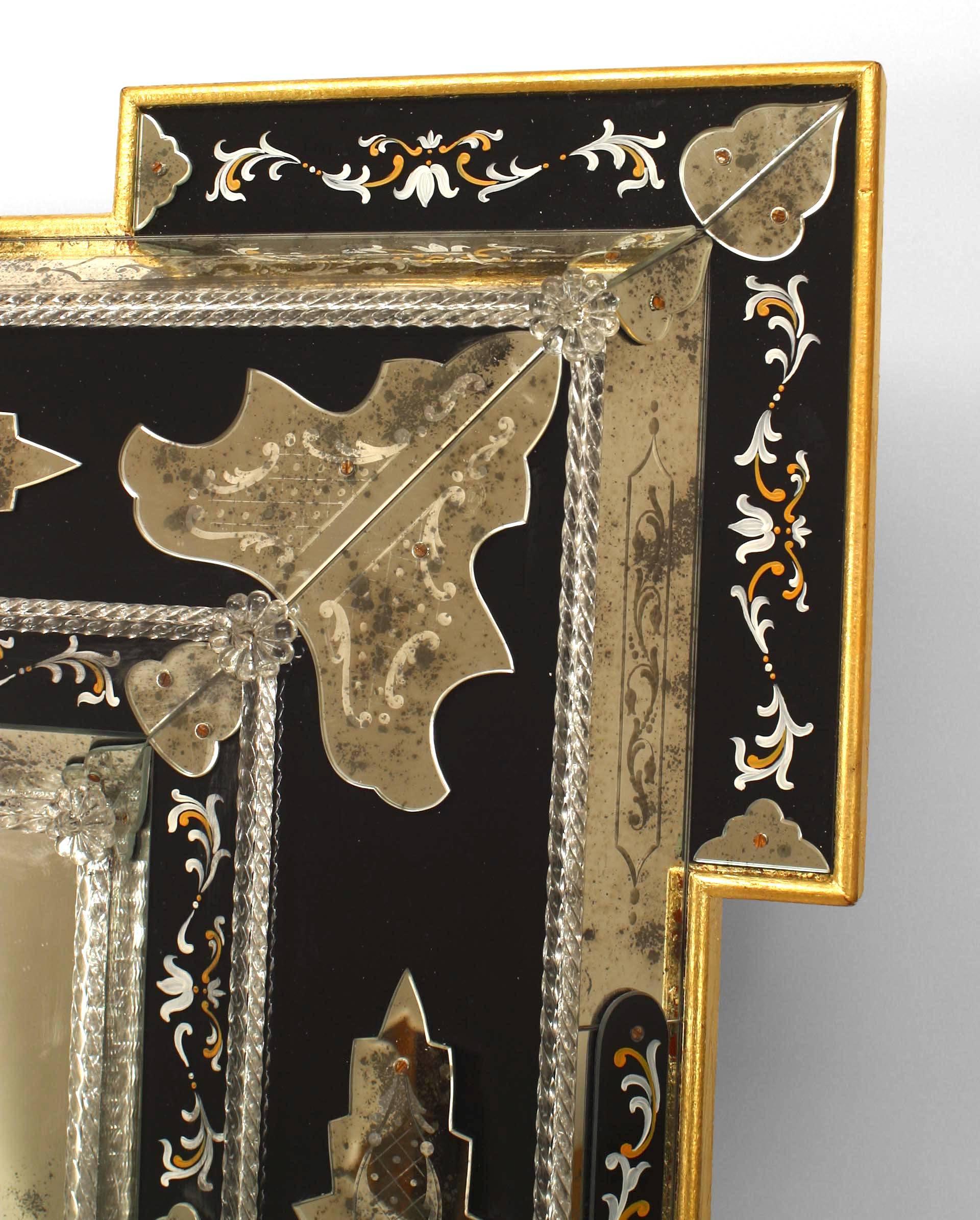 Italian Layered Glass Wall Mirrors with Neoclassical Designs In Good Condition In New York, NY