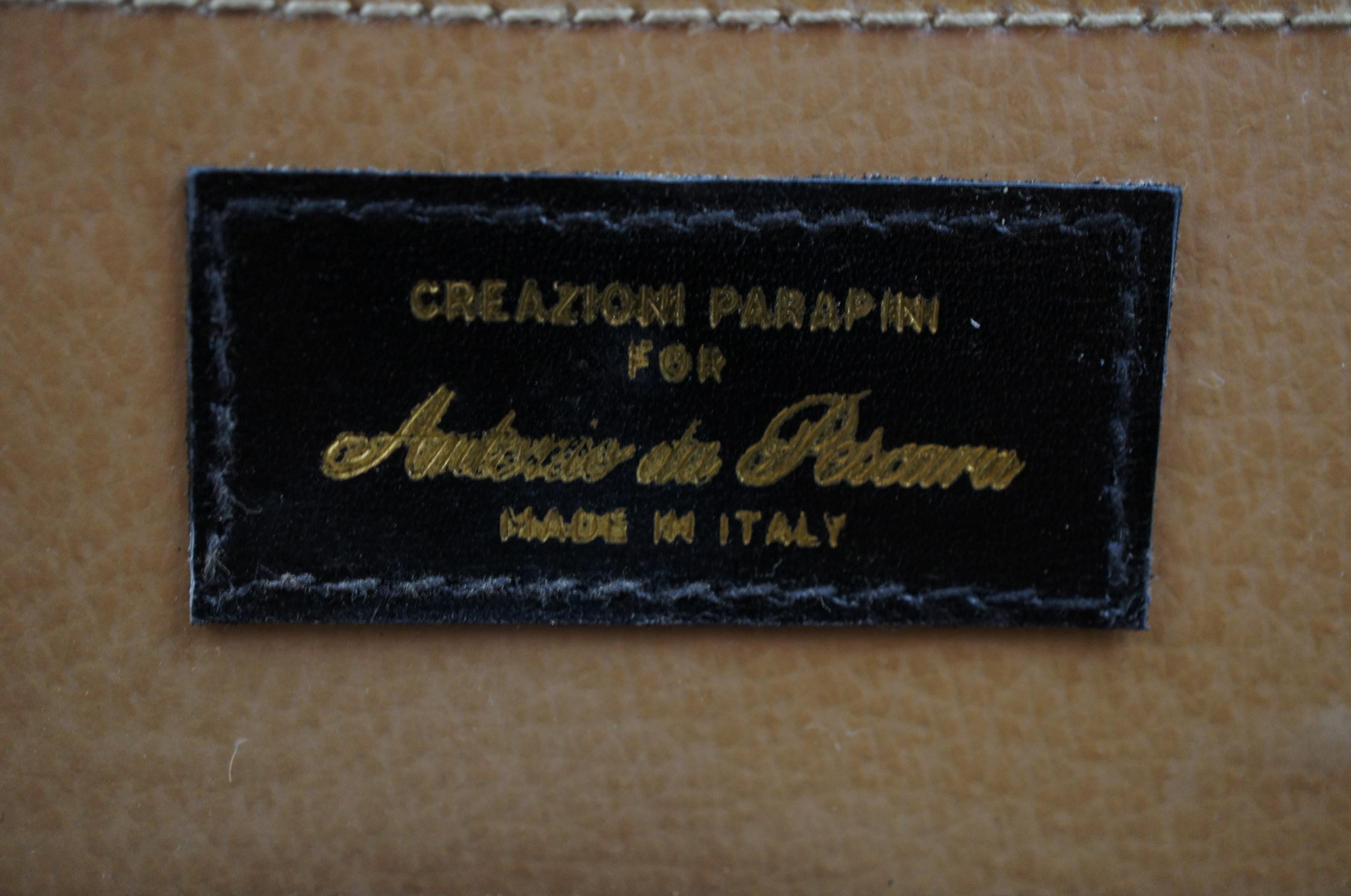 Italian Leather Alligator Travel Case Creazioni Parapini Antonio da Pescara 6