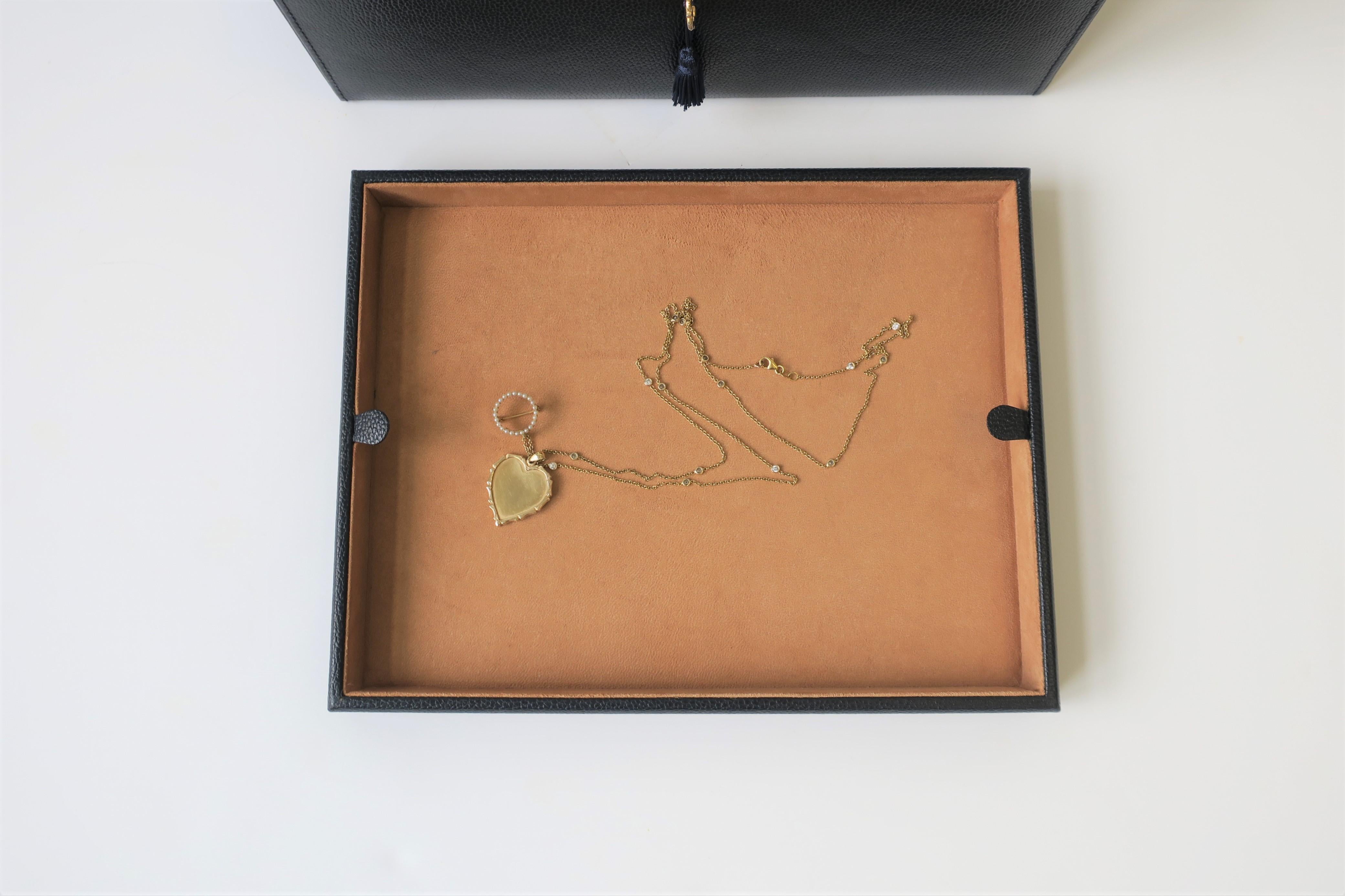 Italian Leather and Suede Jewelry Box 7