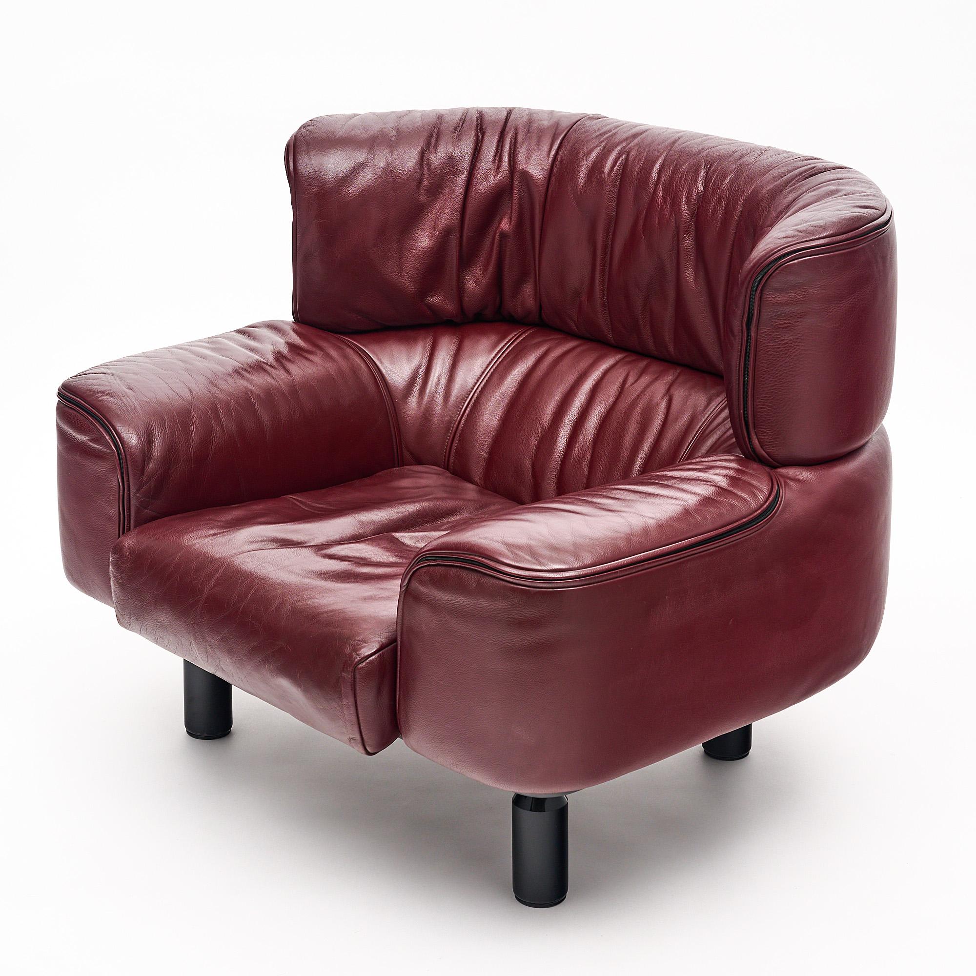 Modern Italian Leather Armchairs by Cassina 