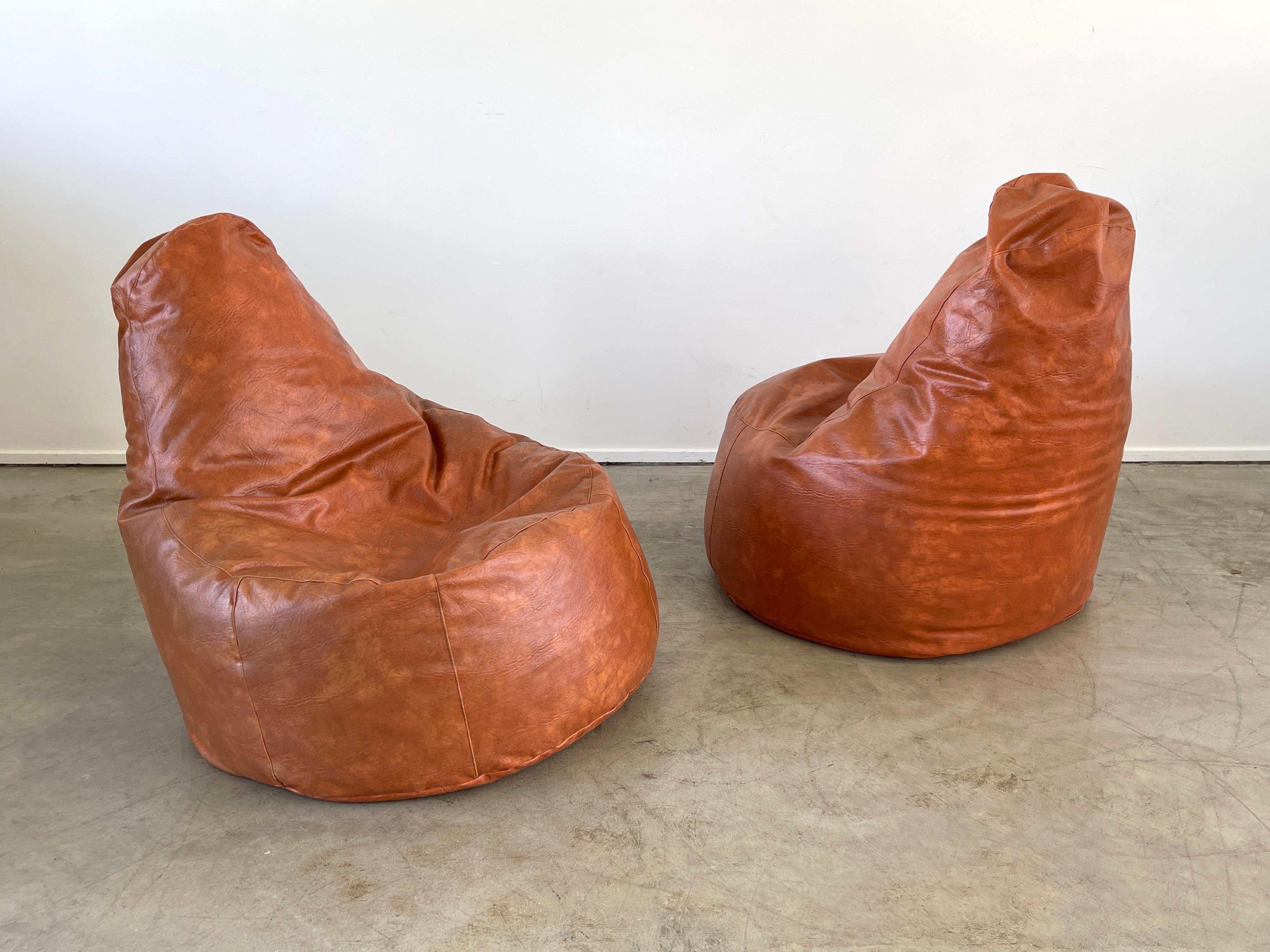 Italian Leather Beanbag Chairs 4