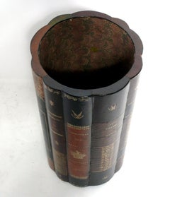 Italian Leather Bound Books Umbrella Stand