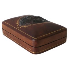 Italian Leather Box with Crest