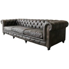 Italian Leather Chesterfield Sofa