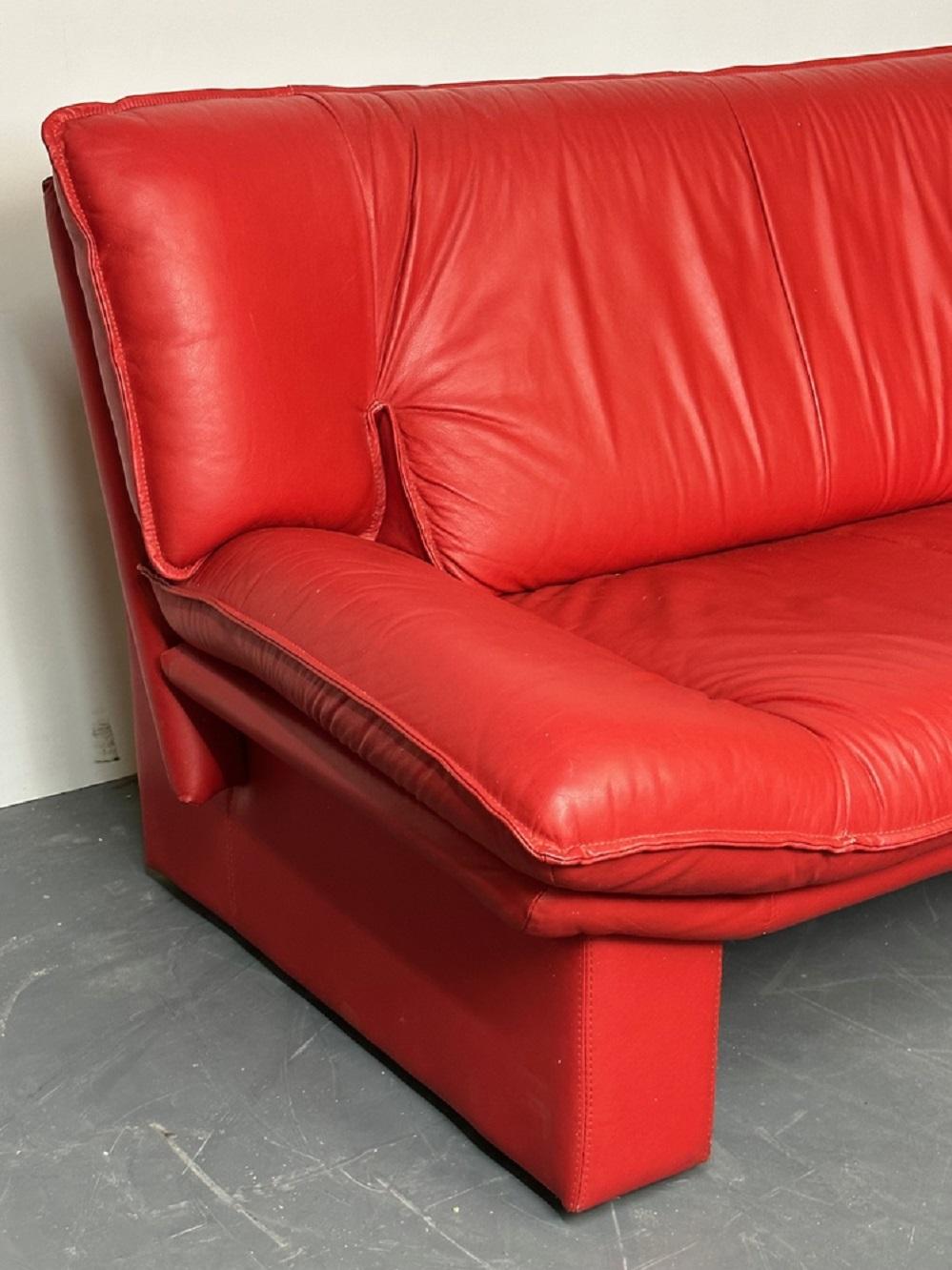 Italian Leather Club Chairs and Sofa, Living Room Set, Bitonto, Double Cushions 5
