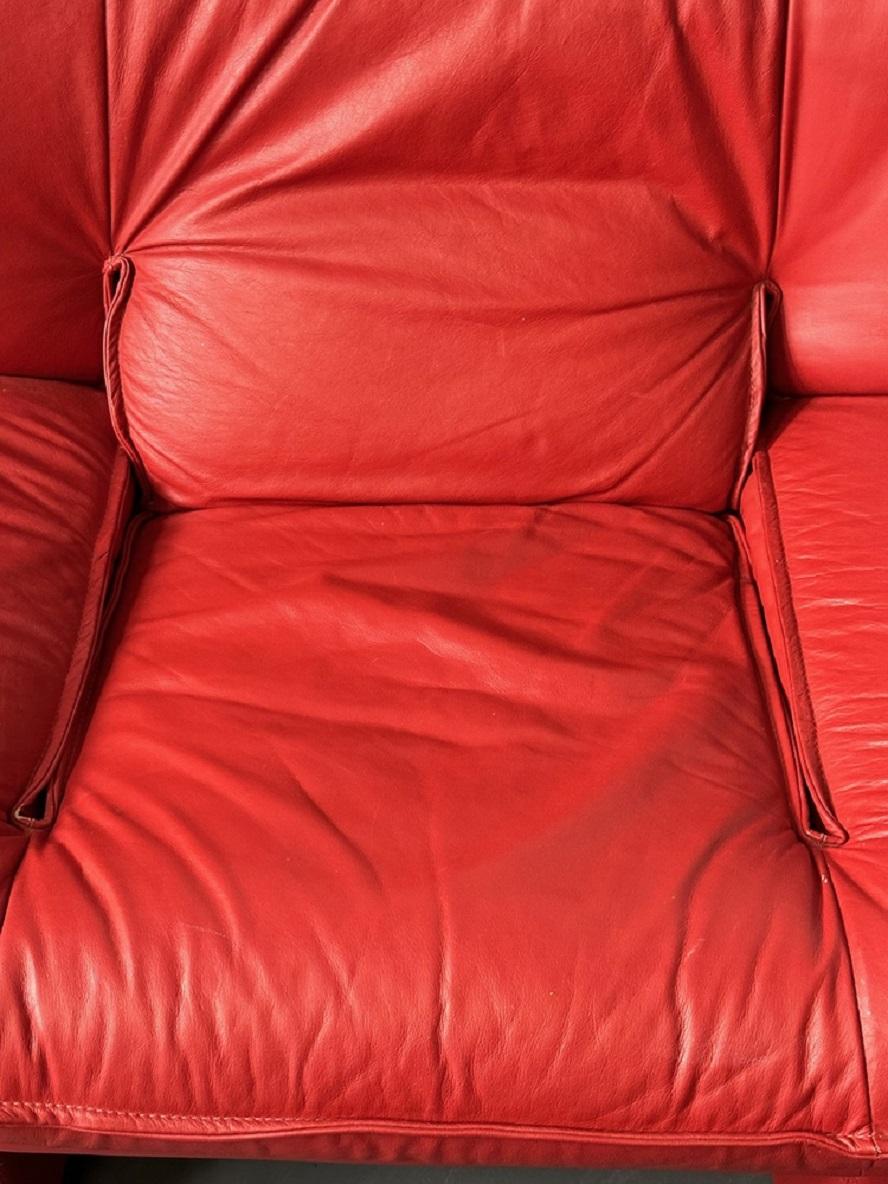 Italian Leather Club Chairs and Sofa, Living Room Set, Bitonto, Double Cushions 11