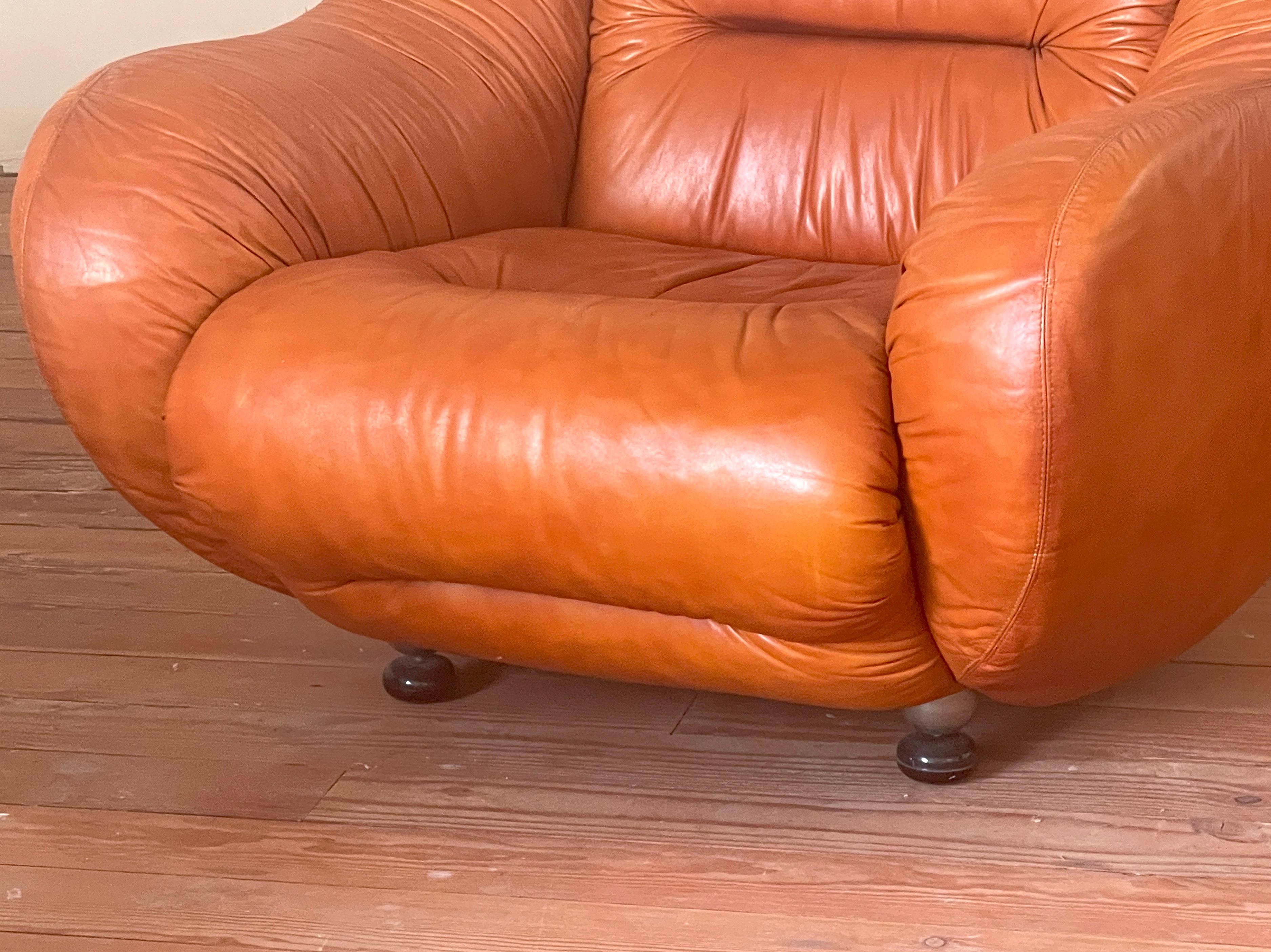 Italian Leather Club Chairs For Sale at 1stDibs