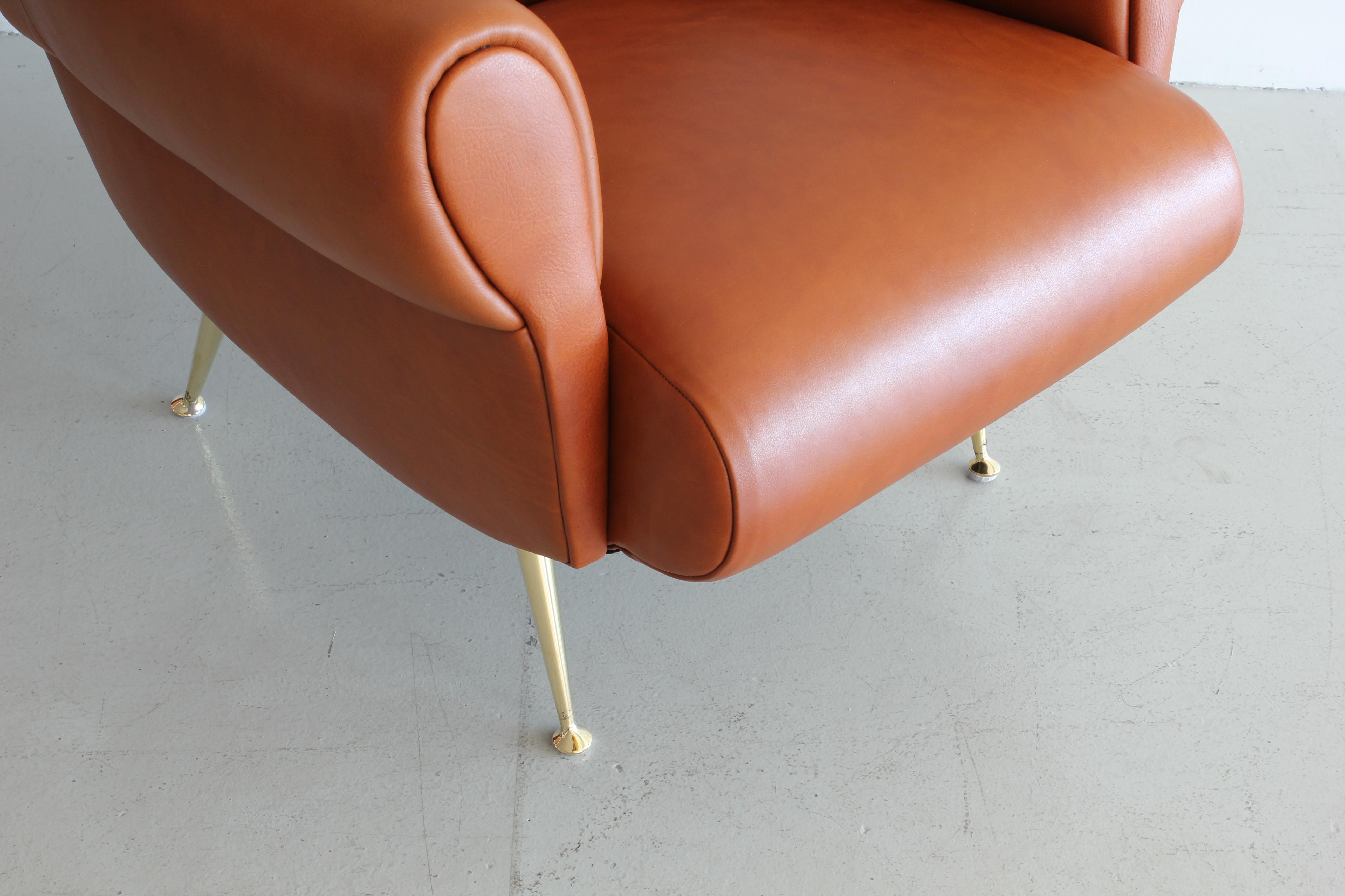 Italian Leather Club Chairs 1
