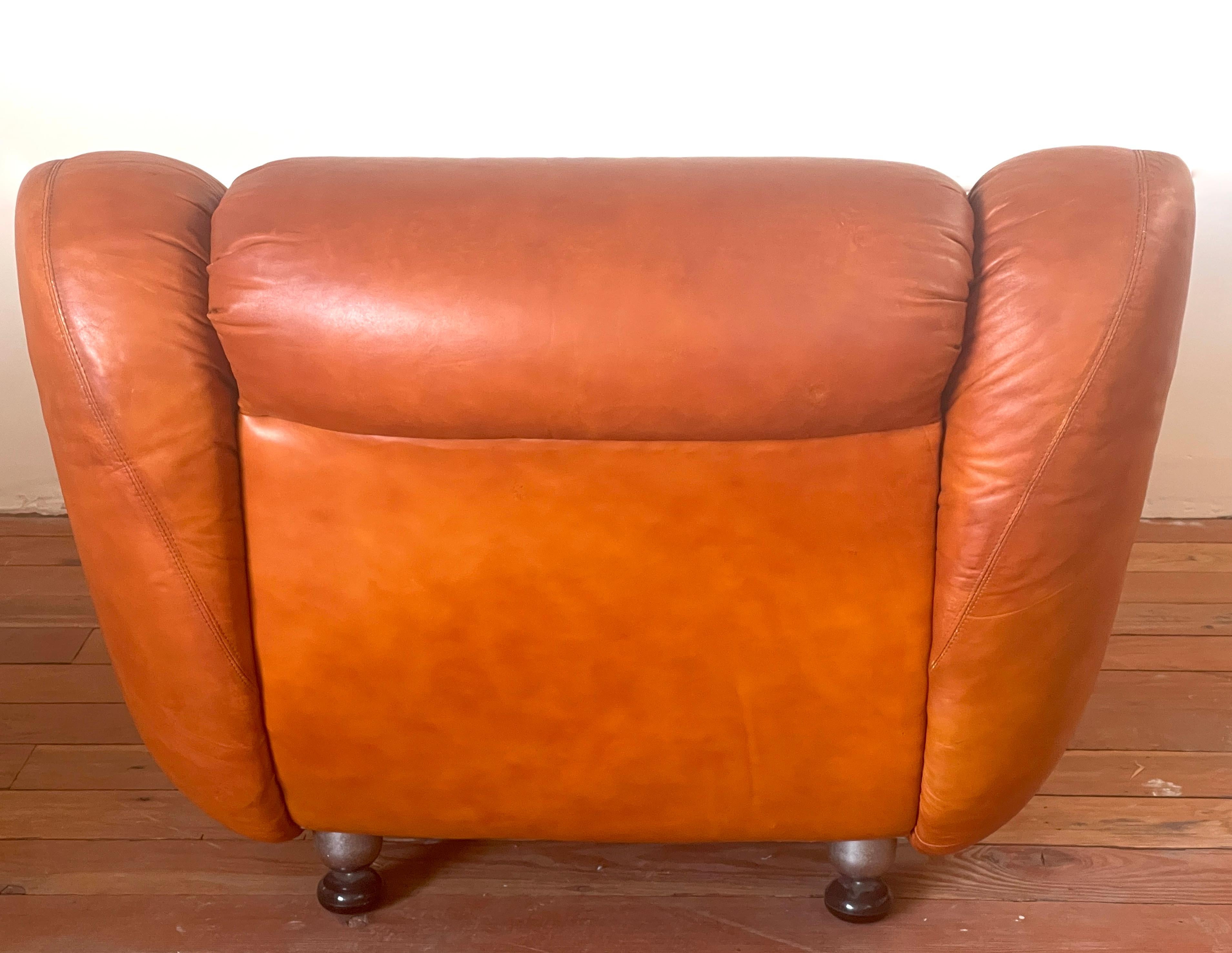 Italian Leather Club Chairs 3