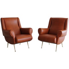 Italian Leather Club Chairs