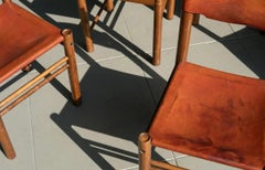 Italian Leather Dining Chairs, Ibisco Sedie