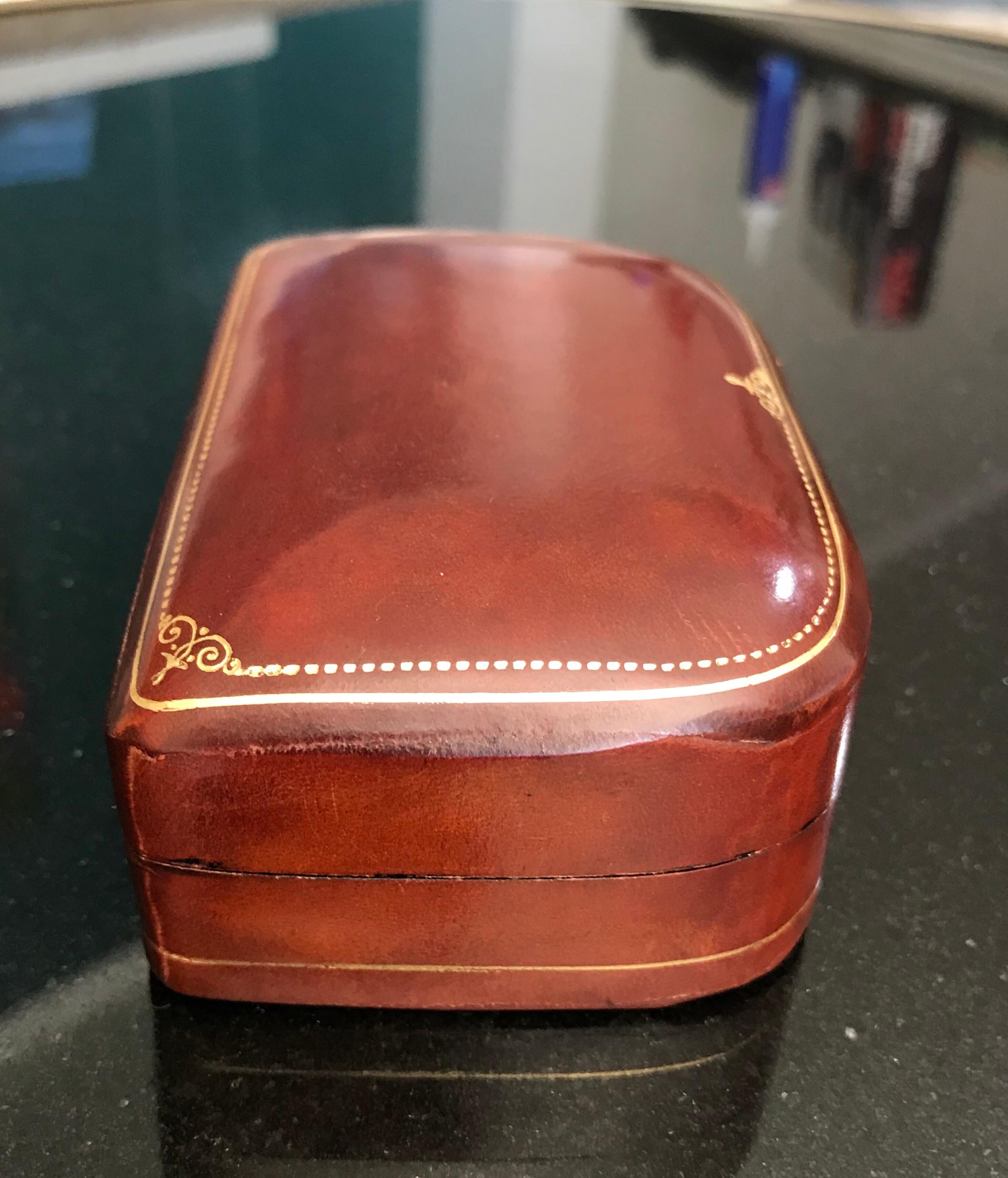 Italian Leather Jewelry Box For Sale 3