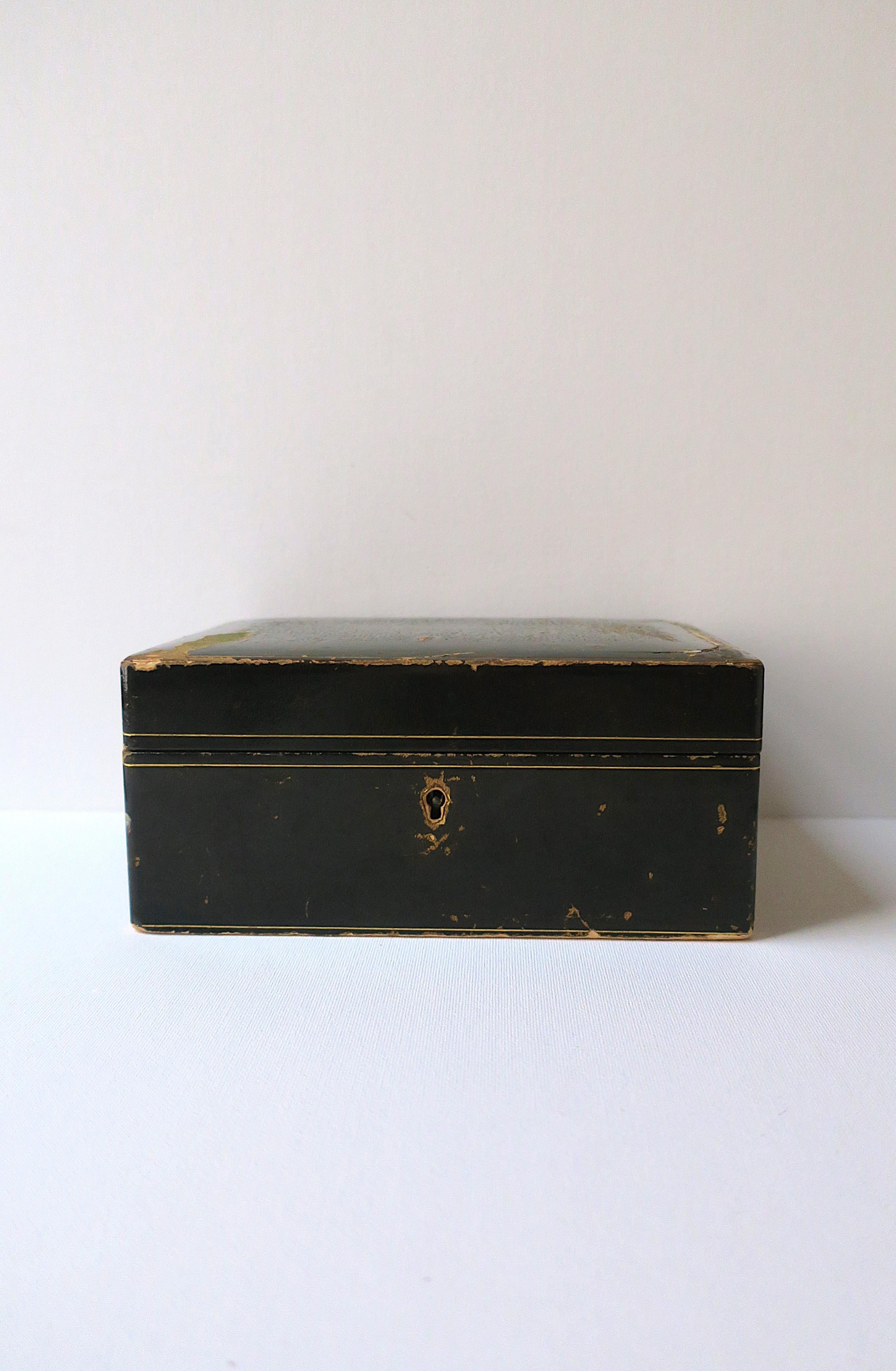 Joyero de cuero italiano Italiano en venta