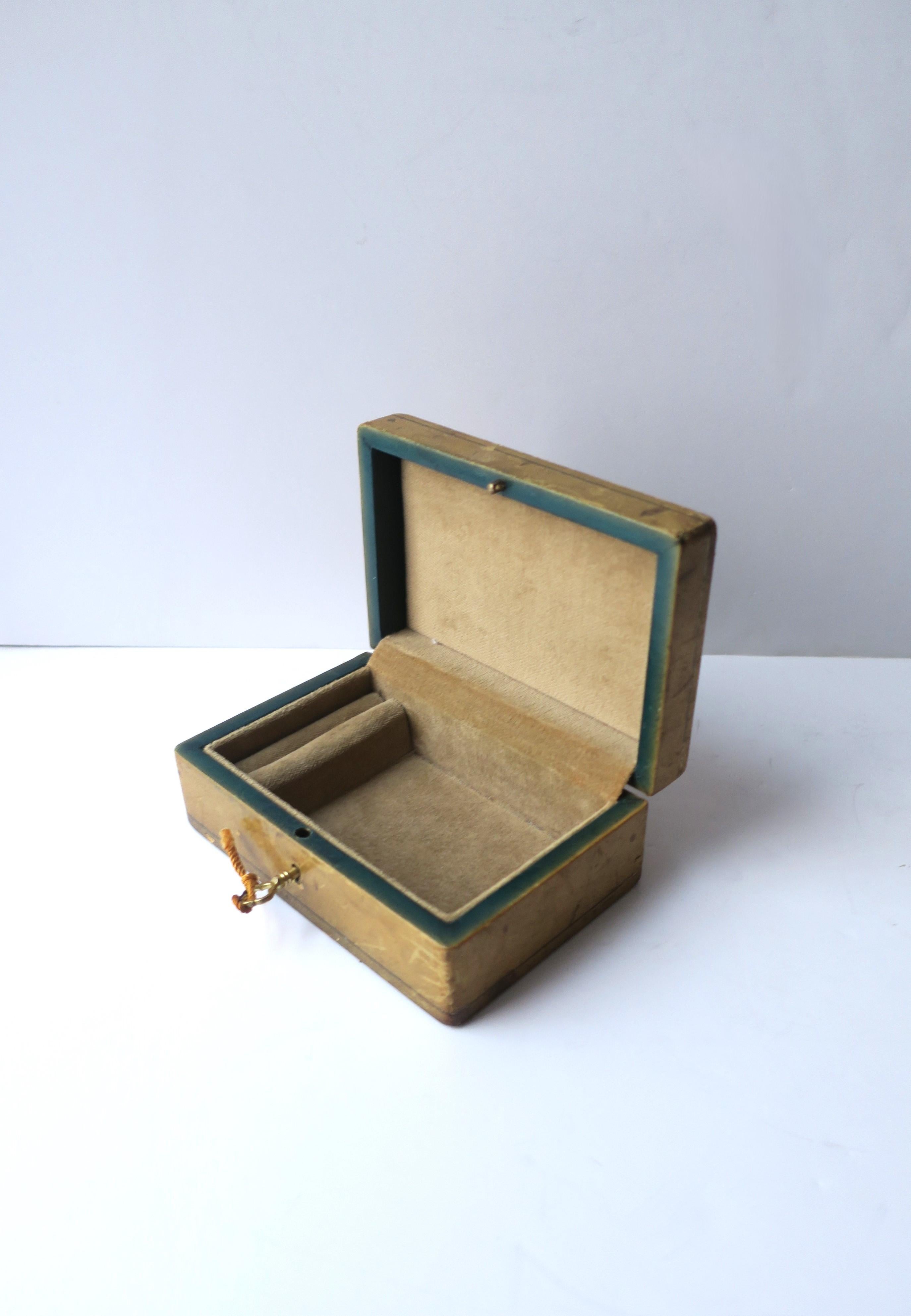 Brass Italian Leather Jewelry Box