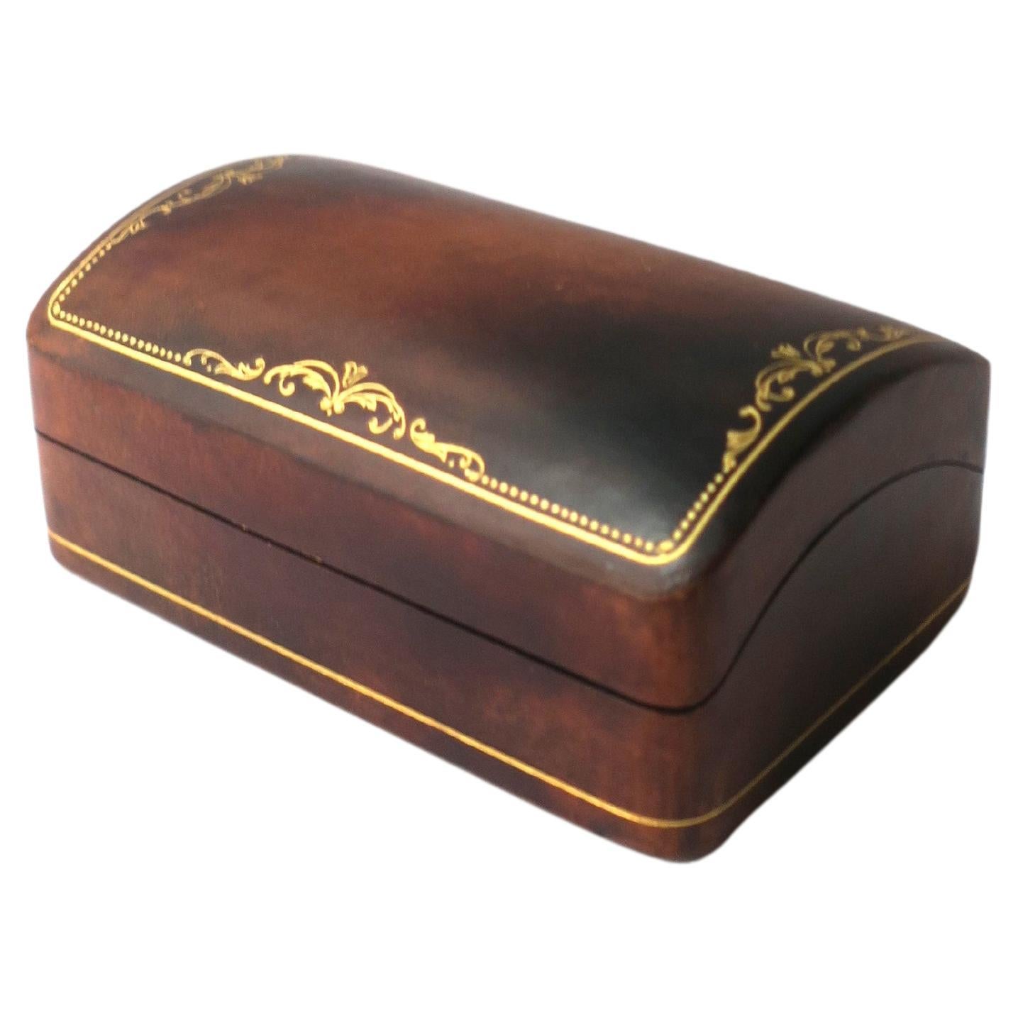 Italian Leather Jewelry Box For Sale