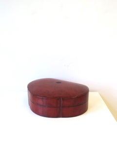 Italian Leather Jewelry Box Scalloped Edge