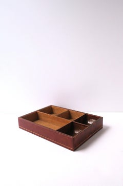 Italian Leather Jewelry Box Tray