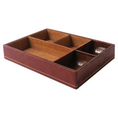 Italienisches Leder-Schmucktablett