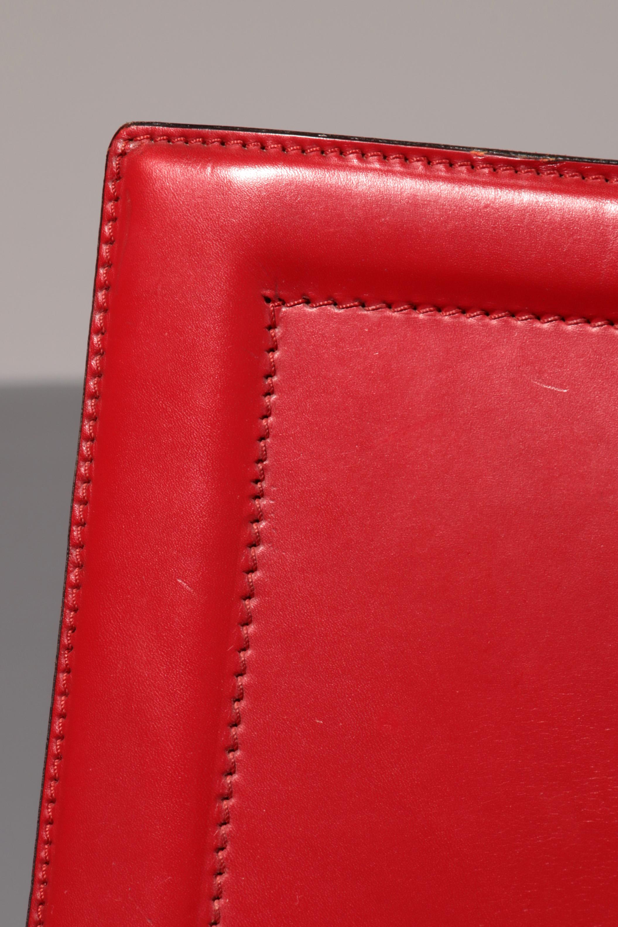 Italian Leather Korium Chair attributed to Tito Agnoli for Matteo Grassi, 1970s 5