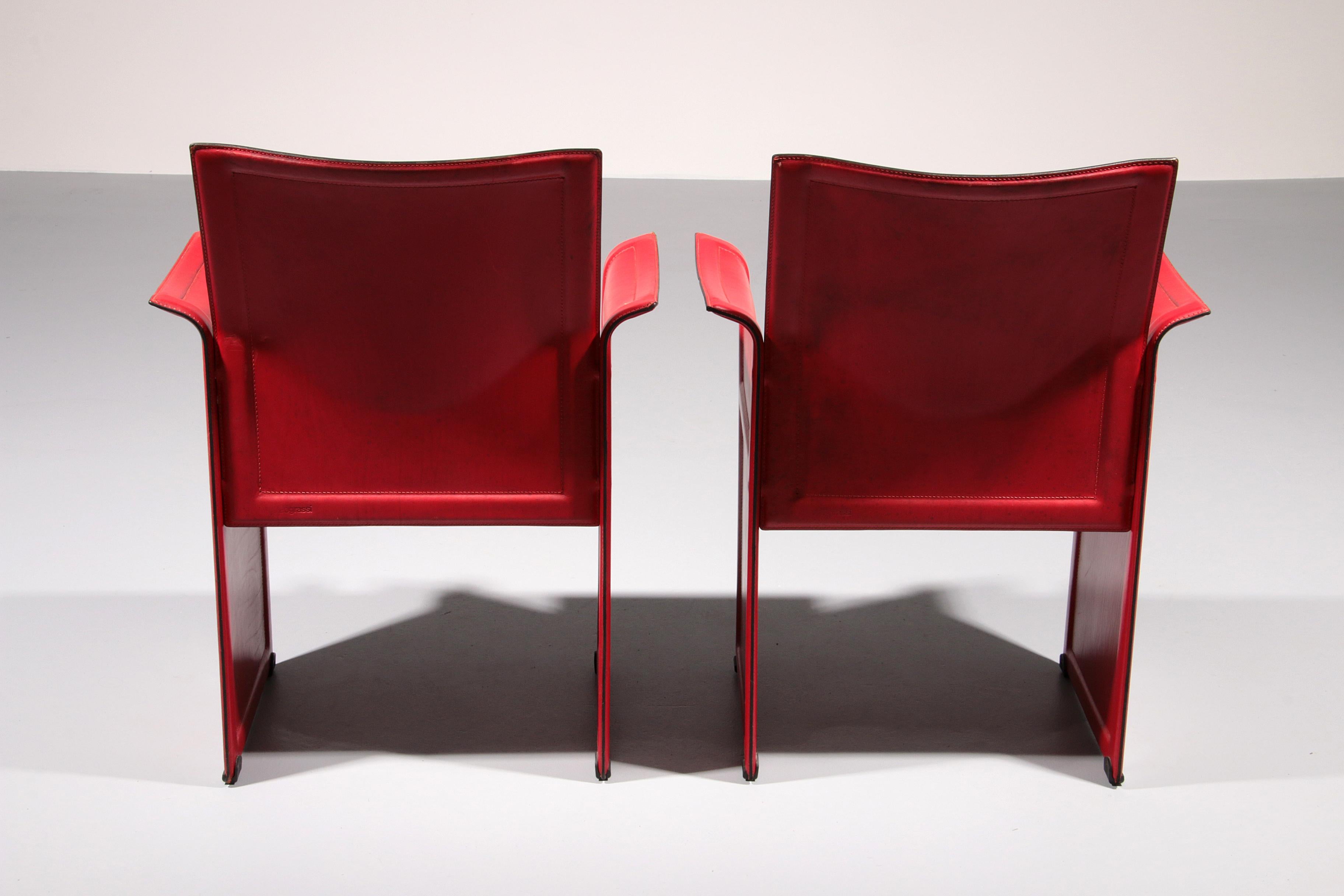 Italian Leather Korium Chair attributed to Tito Agnoli for Matteo Grassi, 1970s 1