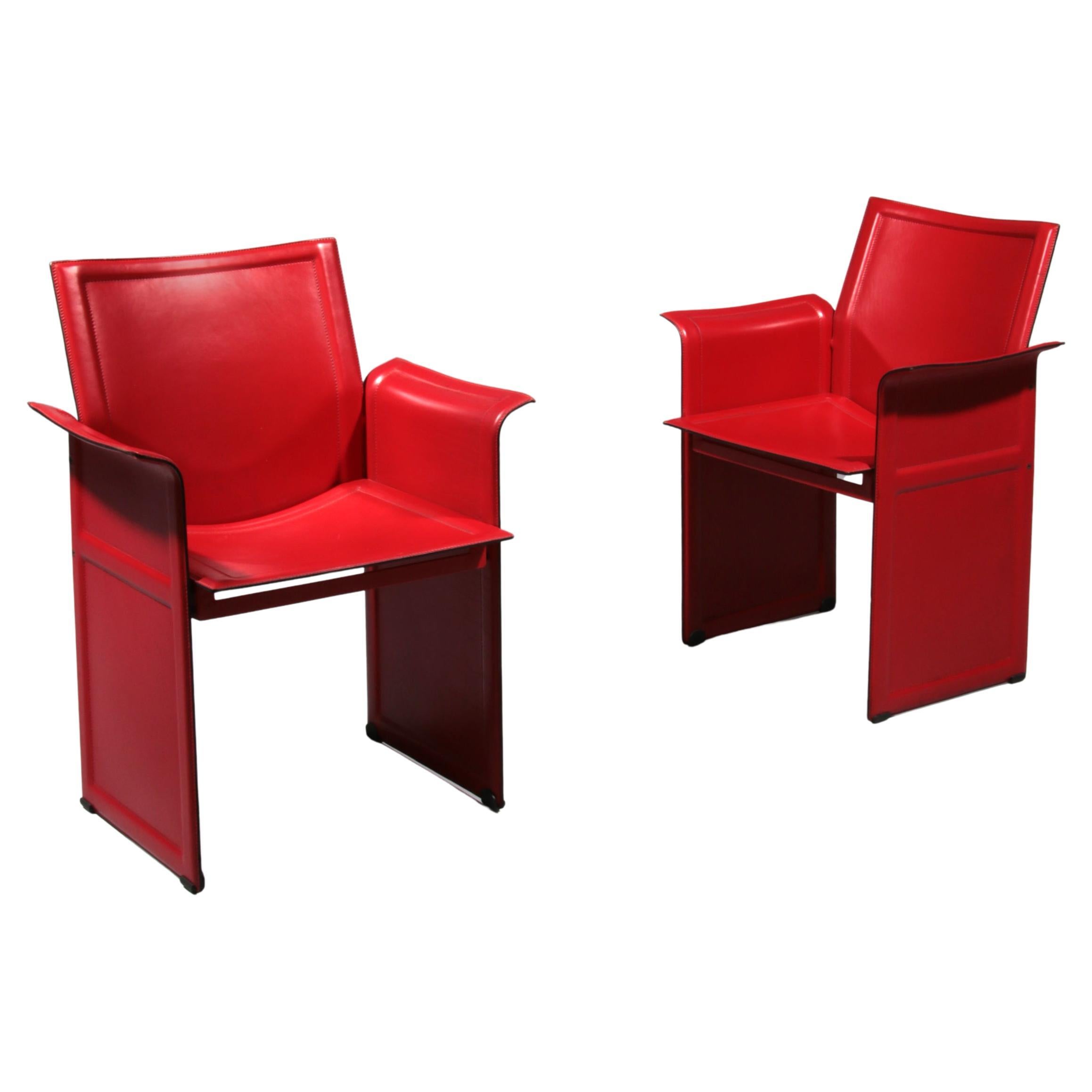 Italian Leather Korium Chair attributed to Tito Agnoli for Matteo Grassi, 1970s
