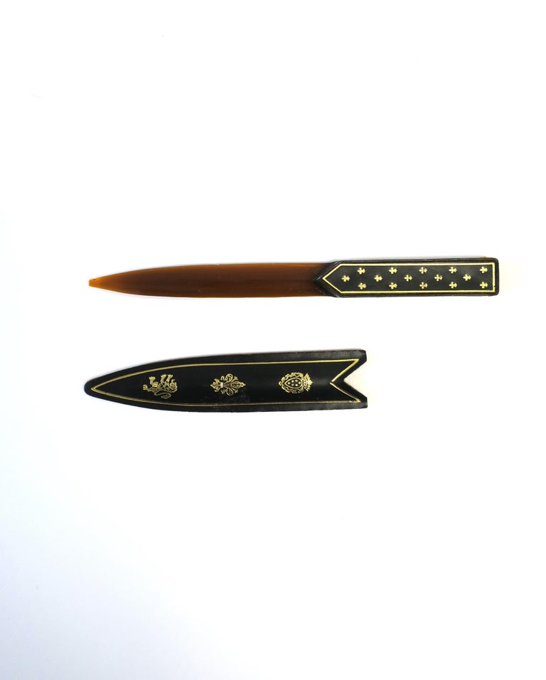 Italian Leather Letter Opener For Sale at 1stDibs