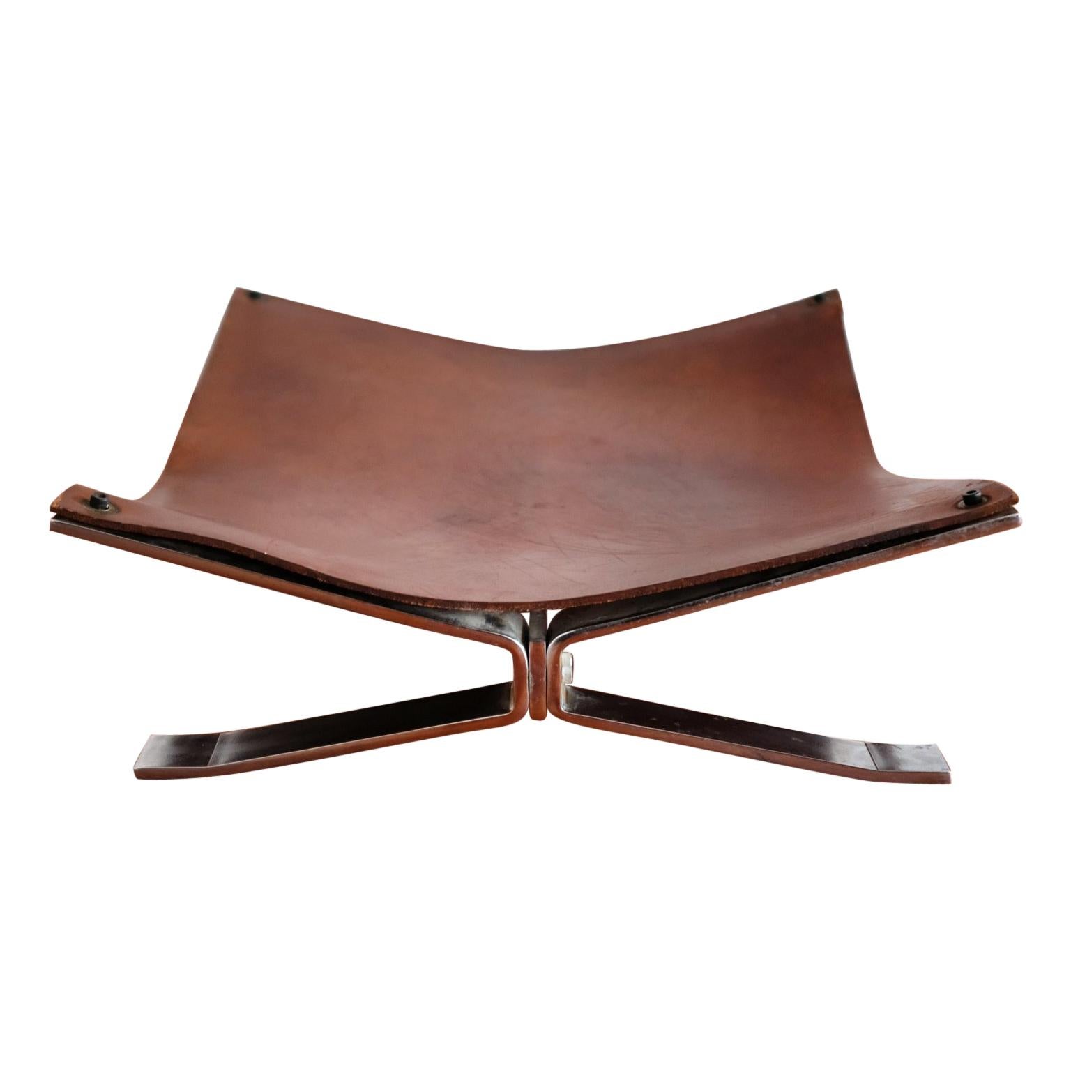 Italian Leather Log Holder or Magazine Rack by Alessandro Albrizzi, 1960s