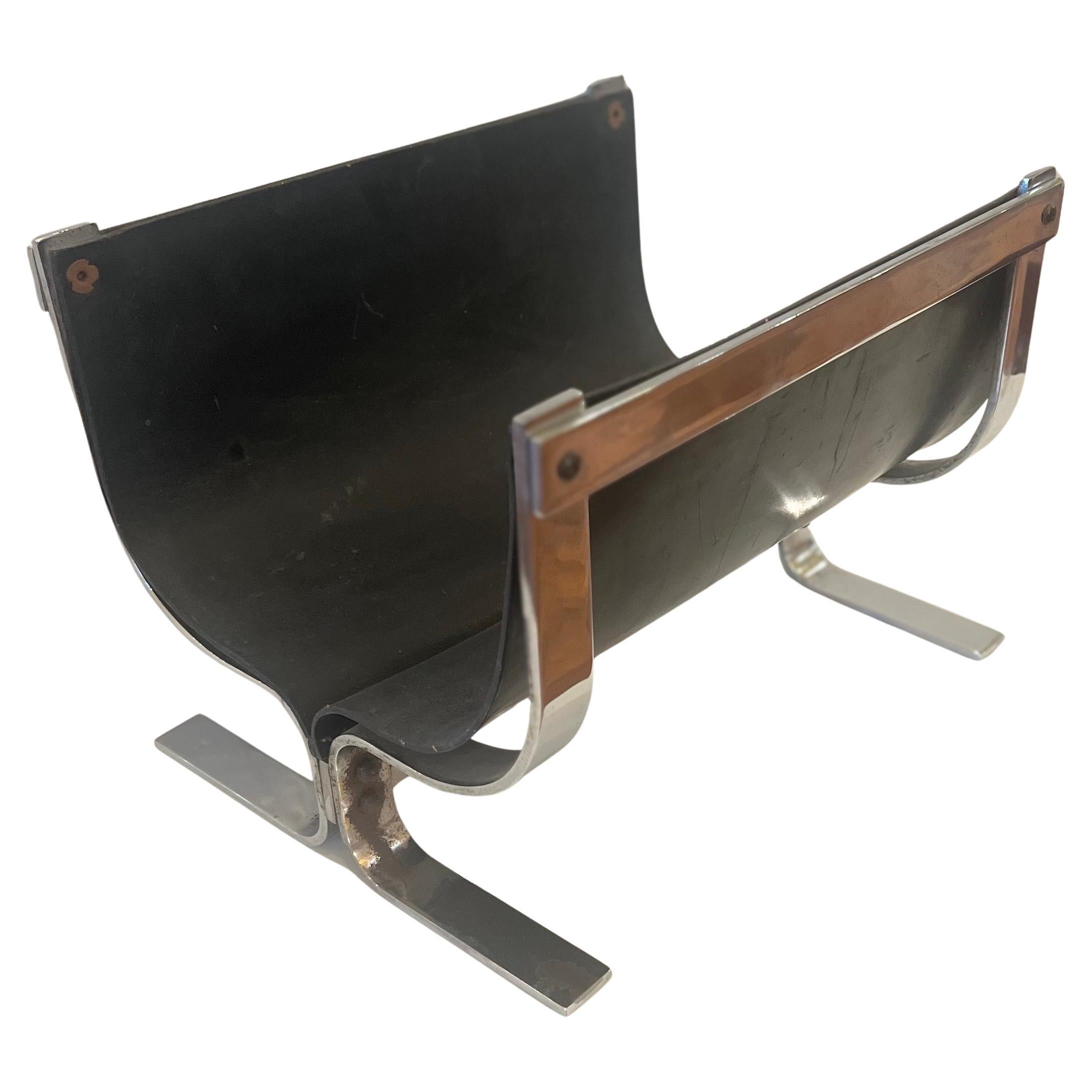 Italienischer Leder Log Holder oder Zeitschriftenständer aus Leder von Alessandro Albrizzi im Angebot 4