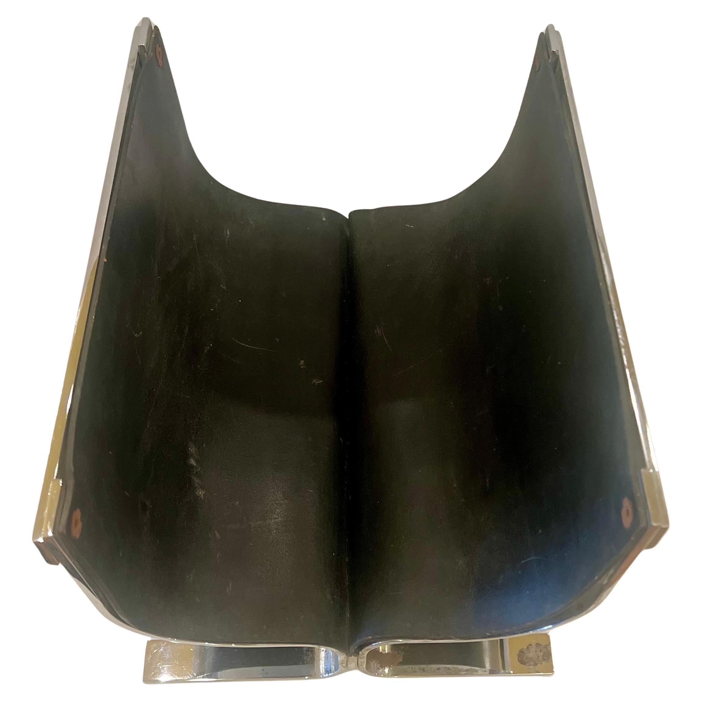 Italienischer Leder Log Holder oder Zeitschriftenständer aus Leder von Alessandro Albrizzi im Angebot 2