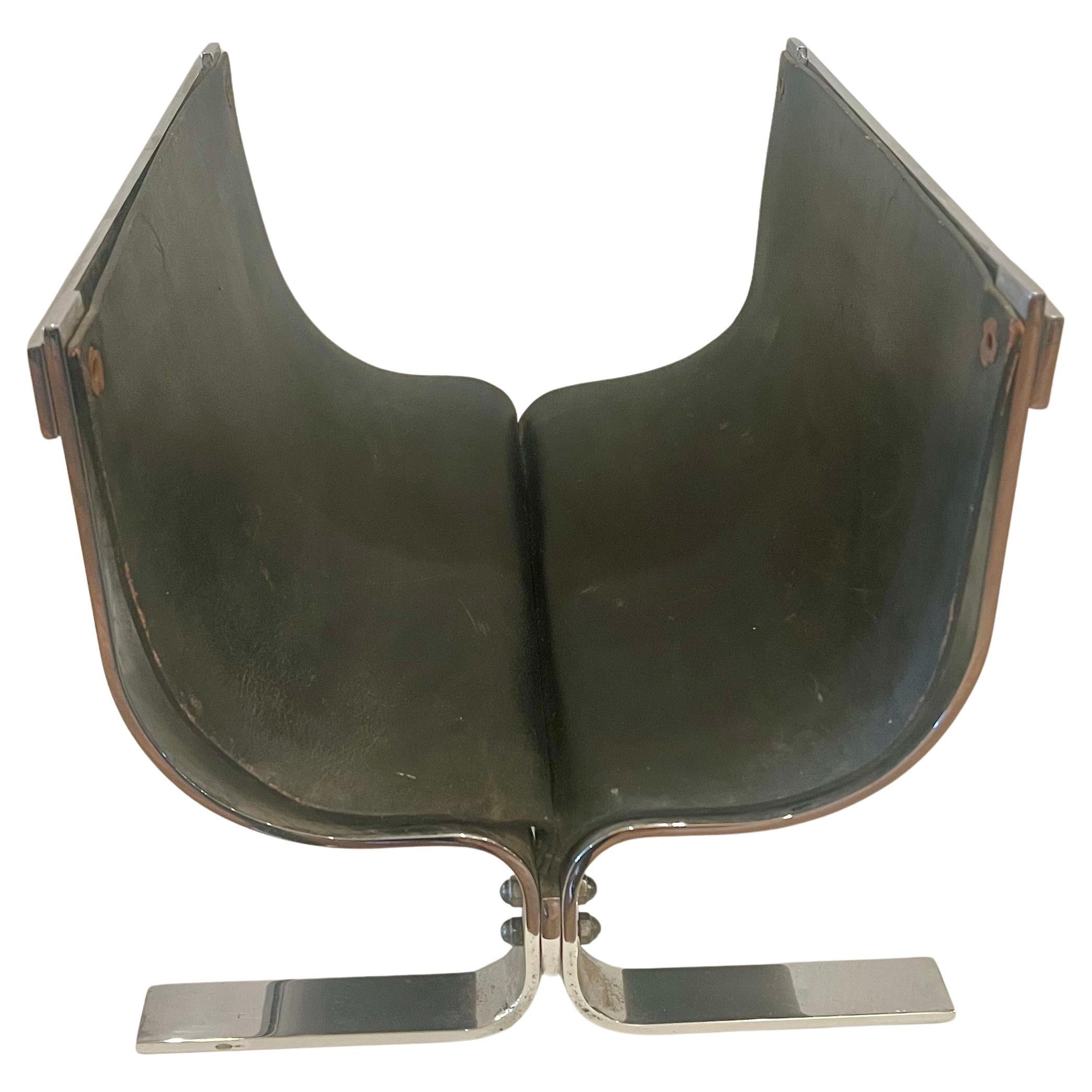 Italienischer Leder Log Holder oder Zeitschriftenständer aus Leder von Alessandro Albrizzi im Angebot 3