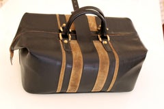 Italian Leather Luggage Bag, 1960s