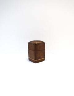 Italian Leather Box Matchstick Holder Striker